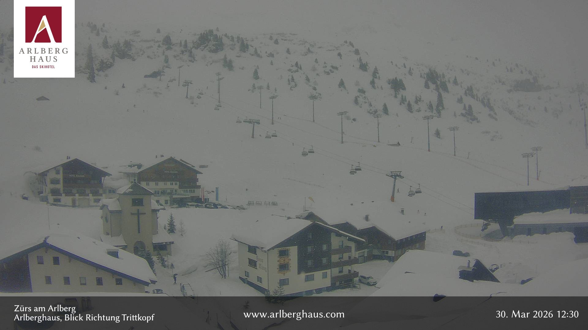 Archived image Webcam Arlberghaus at Zuers