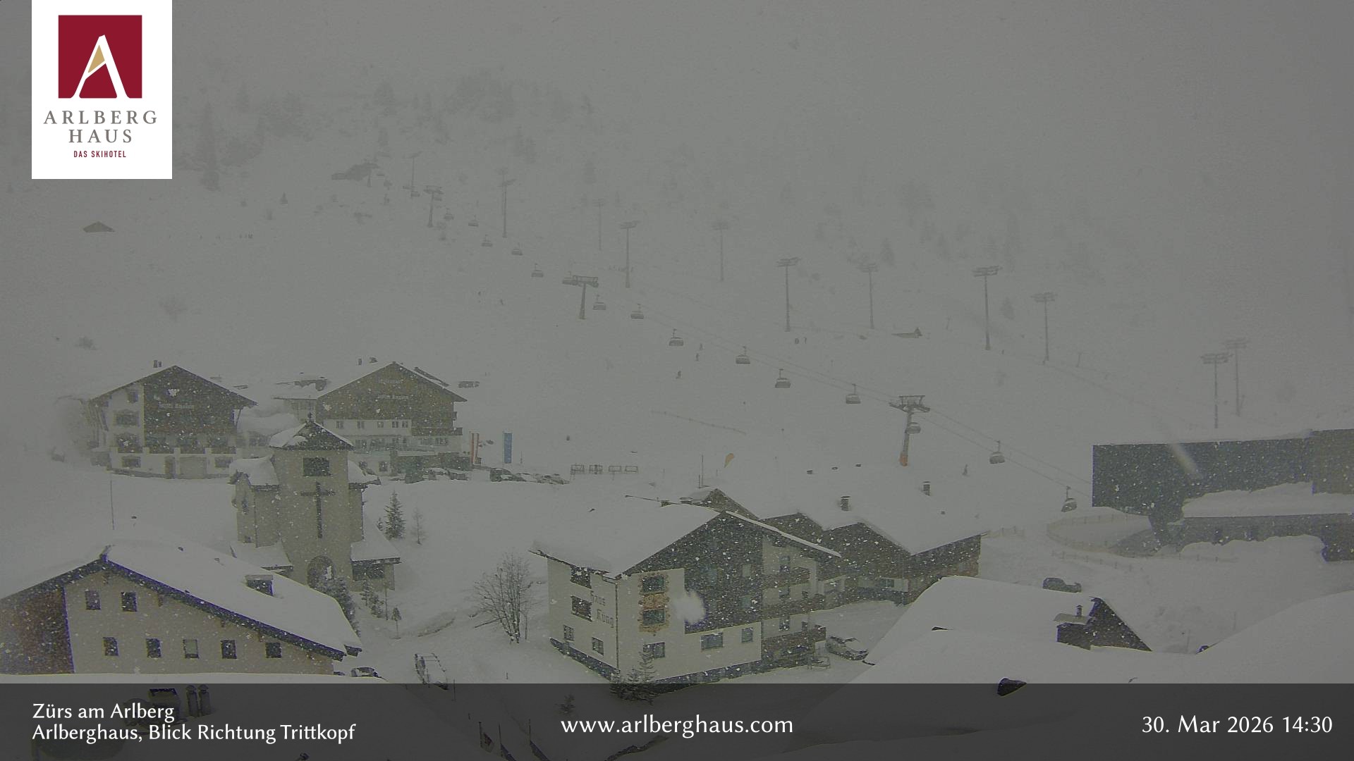 Archived image Webcam Arlberghaus at Zuers