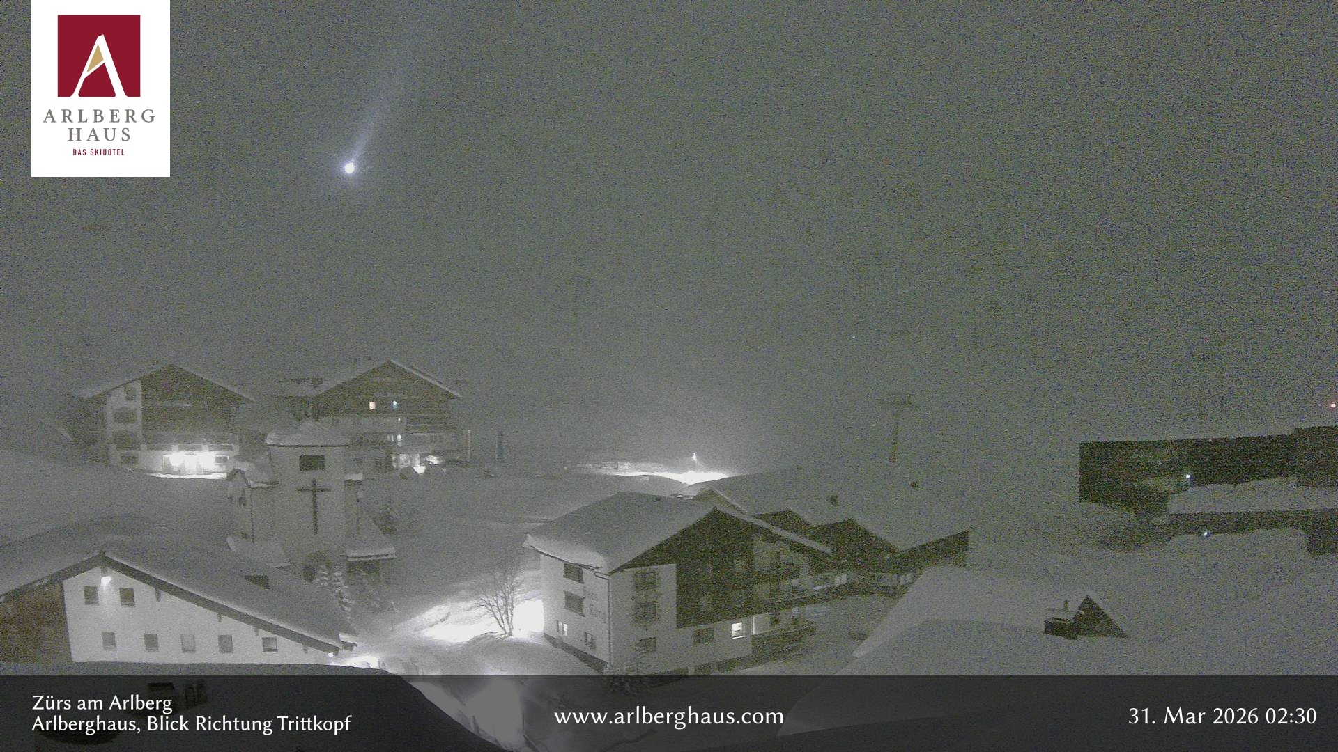 Archiv Foto Webcam Zürs: Hotel Arlberghaus