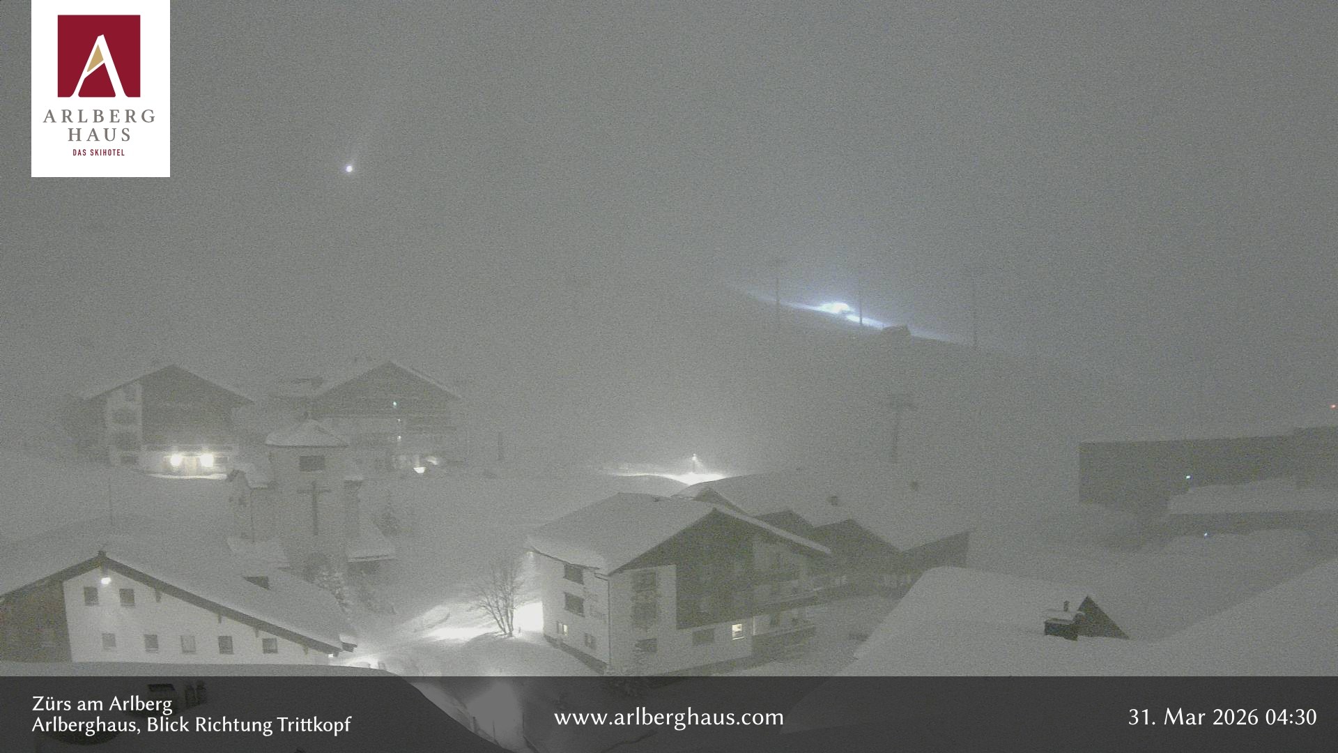 Archiv Foto Webcam Zürs: Hotel Arlberghaus