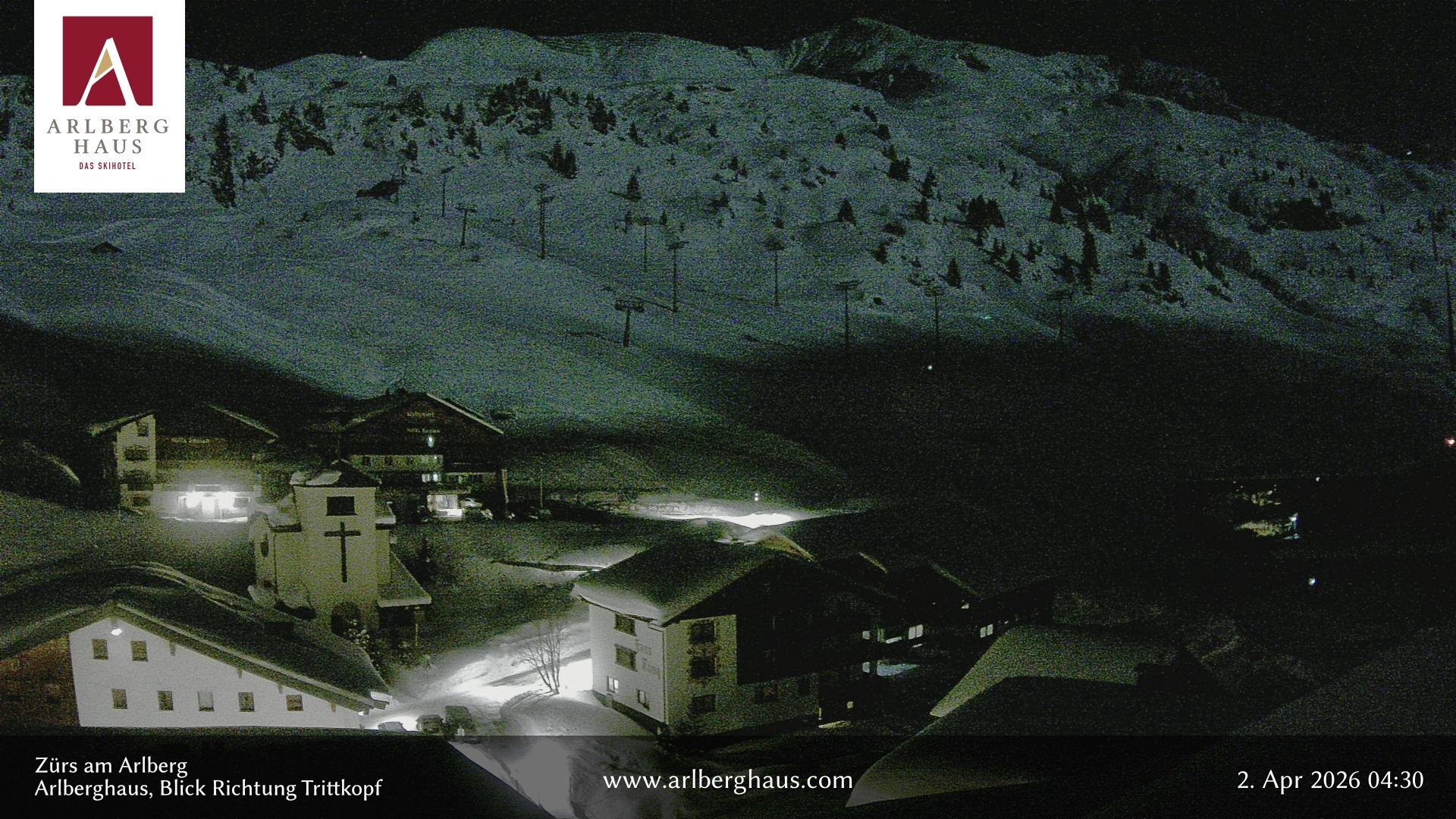 Archiv Foto Webcam Zürs: Hotel Arlberghaus