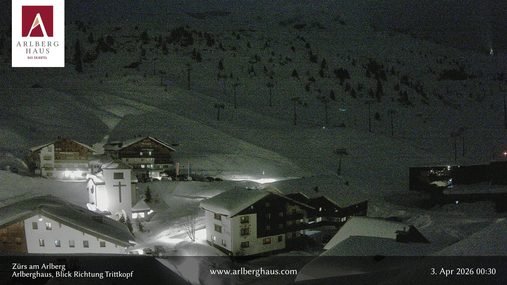 Archiv Foto Webcam Zürs: Hotel Arlberghaus