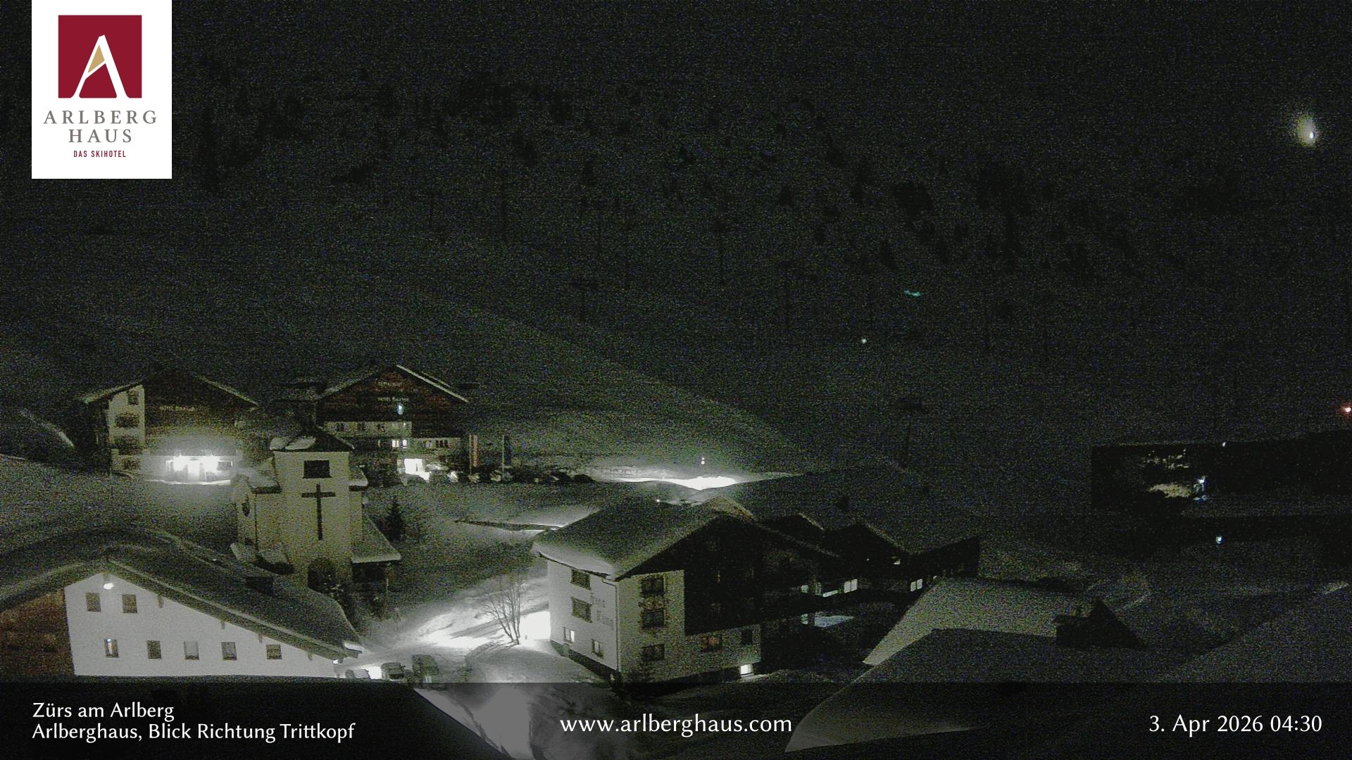Archiv Foto Webcam Zürs: Hotel Arlberghaus