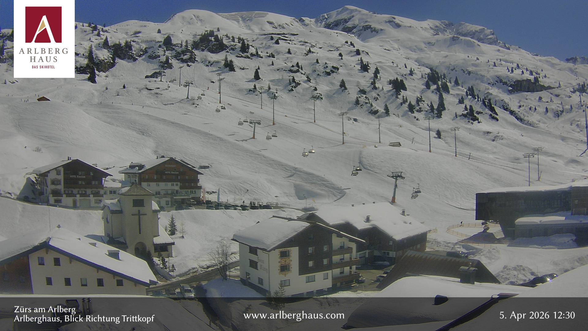 Archived image Webcam Arlberghaus at Zuers