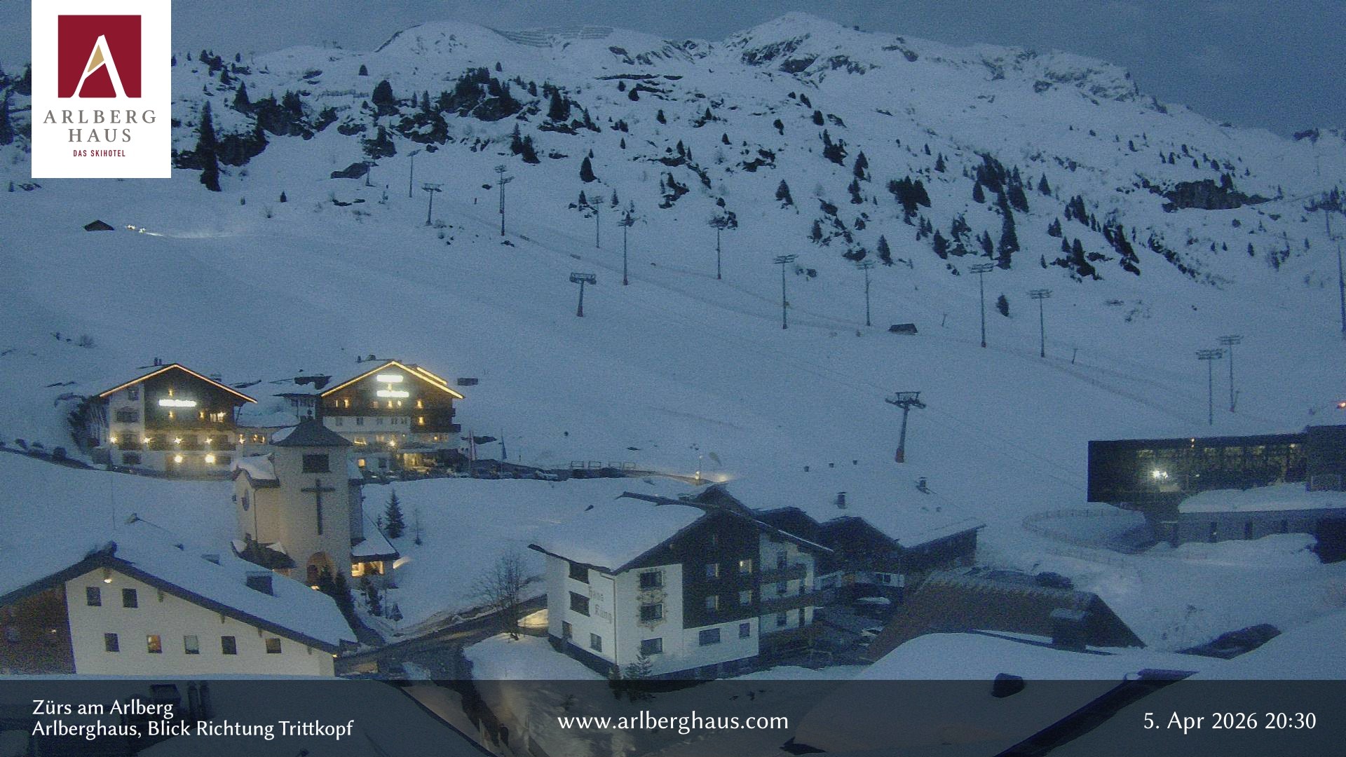 Archived image Webcam Arlberghaus at Zuers