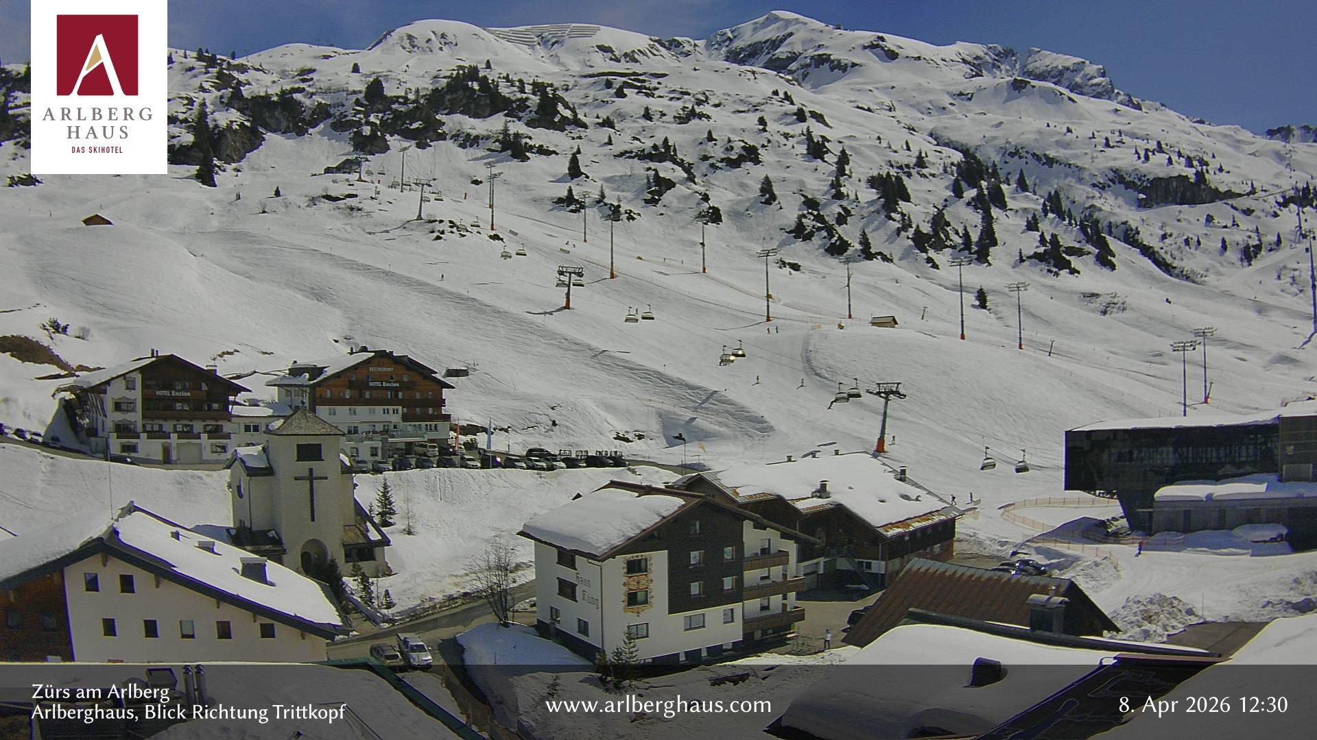 Archiv Foto Webcam Zürs: Hotel Arlberghaus
