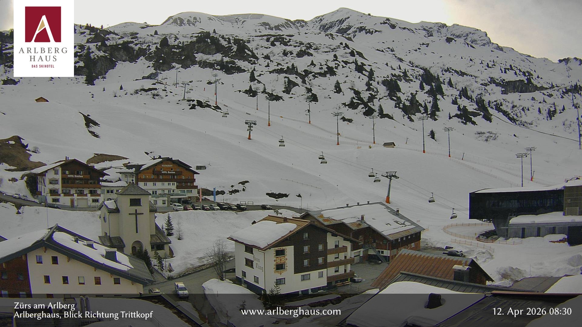 Archiv Foto Webcam Zürs: Hotel Arlberghaus