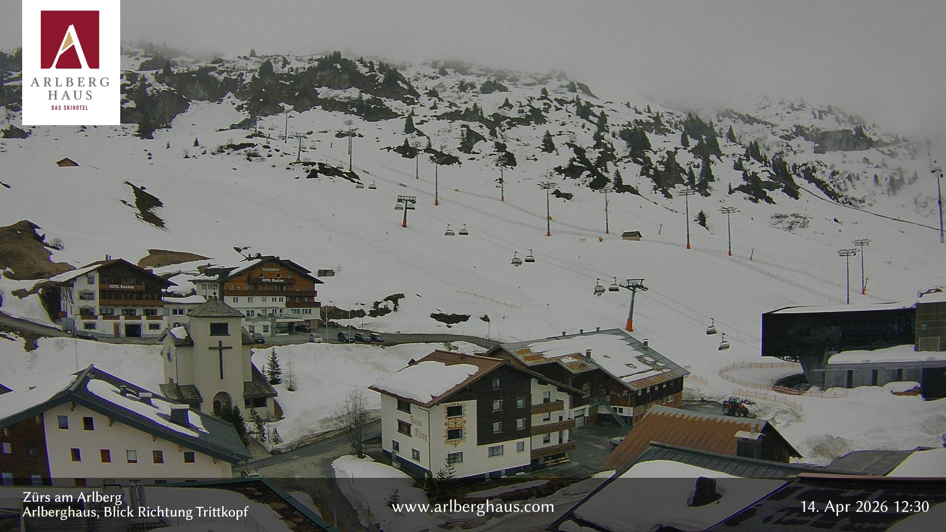 Archiv Foto Webcam Zürs: Hotel Arlberghaus