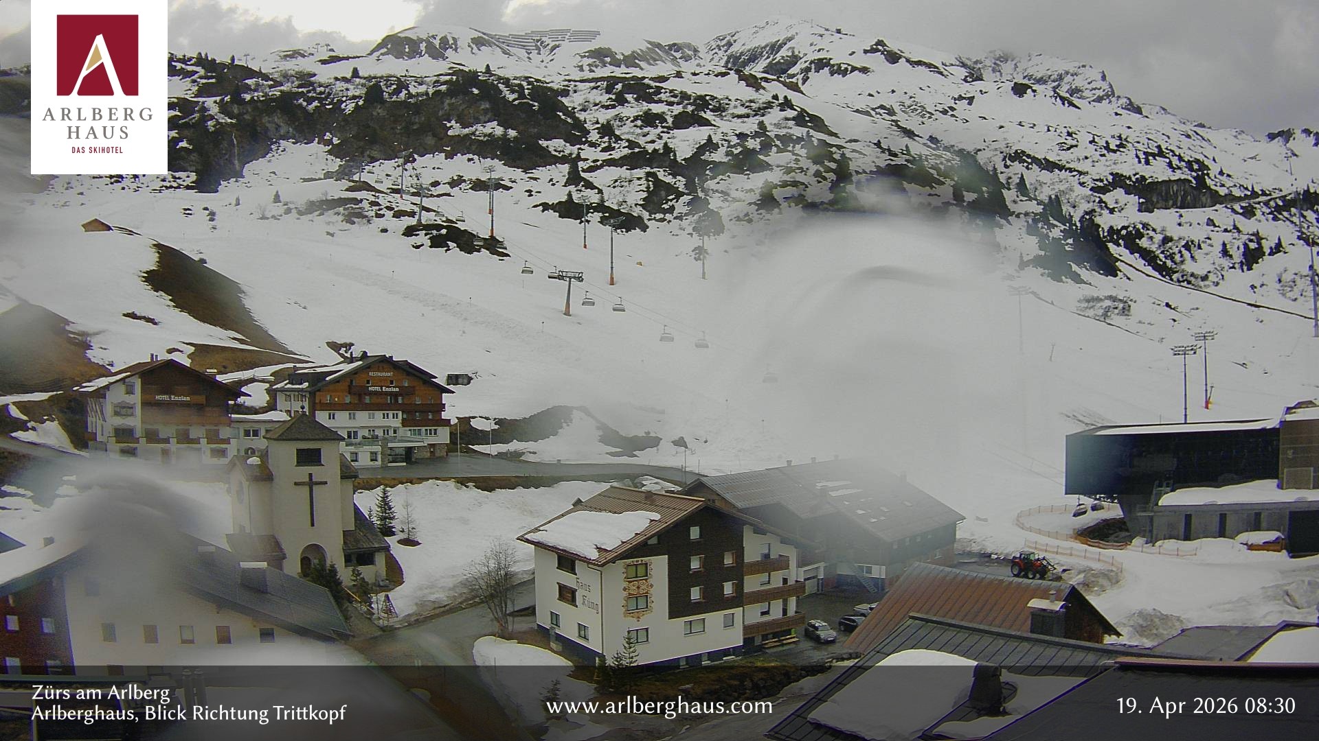 Archived image Webcam Arlberghaus at Zuers