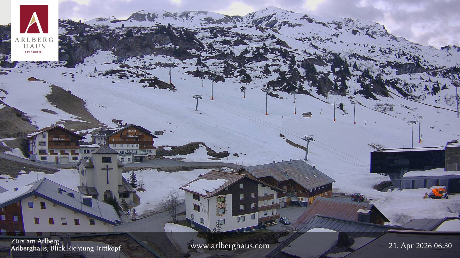 Archiv Foto Webcam Zürs: Hotel Arlberghaus