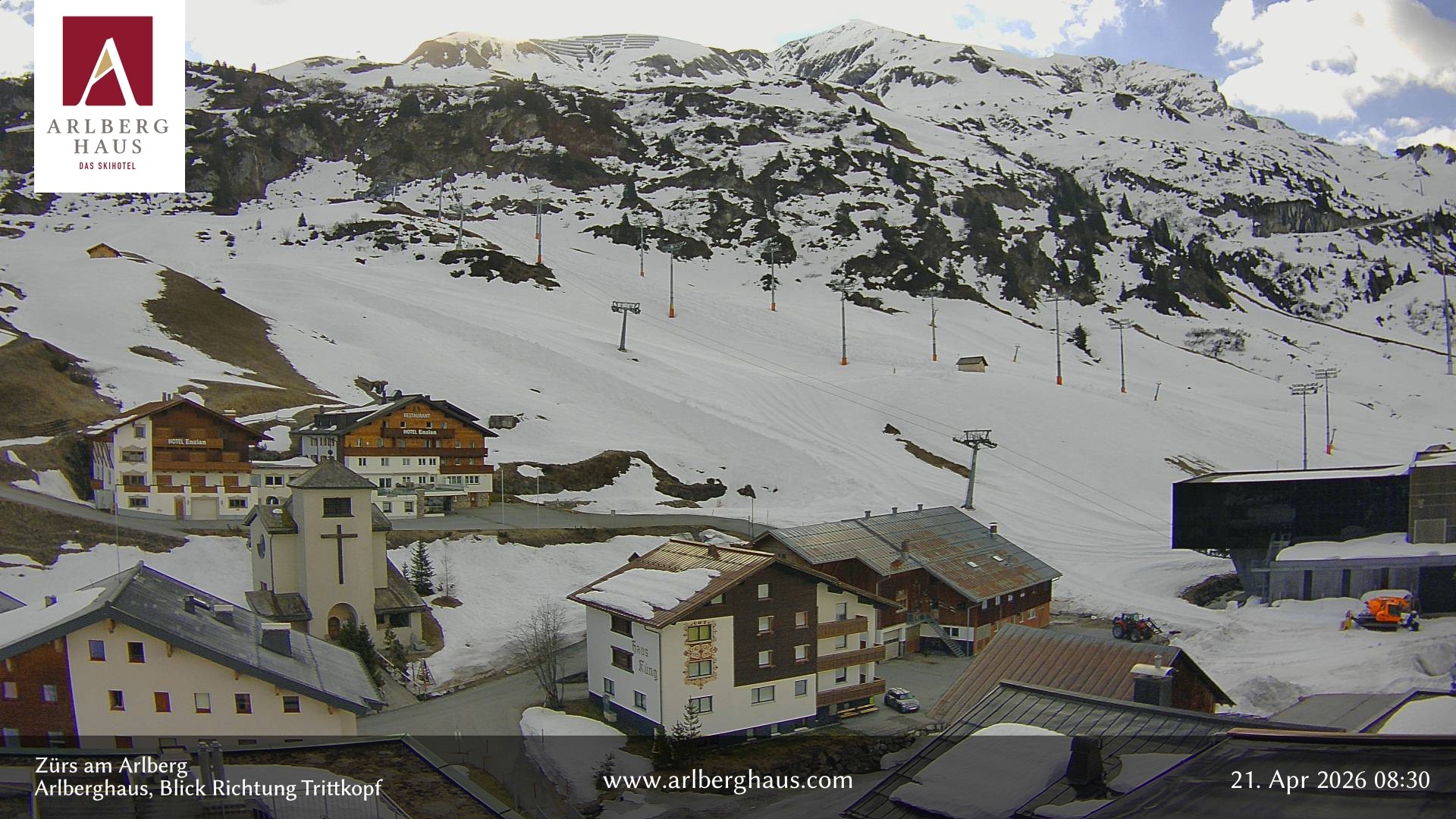 Archiv Foto Webcam Zürs: Hotel Arlberghaus