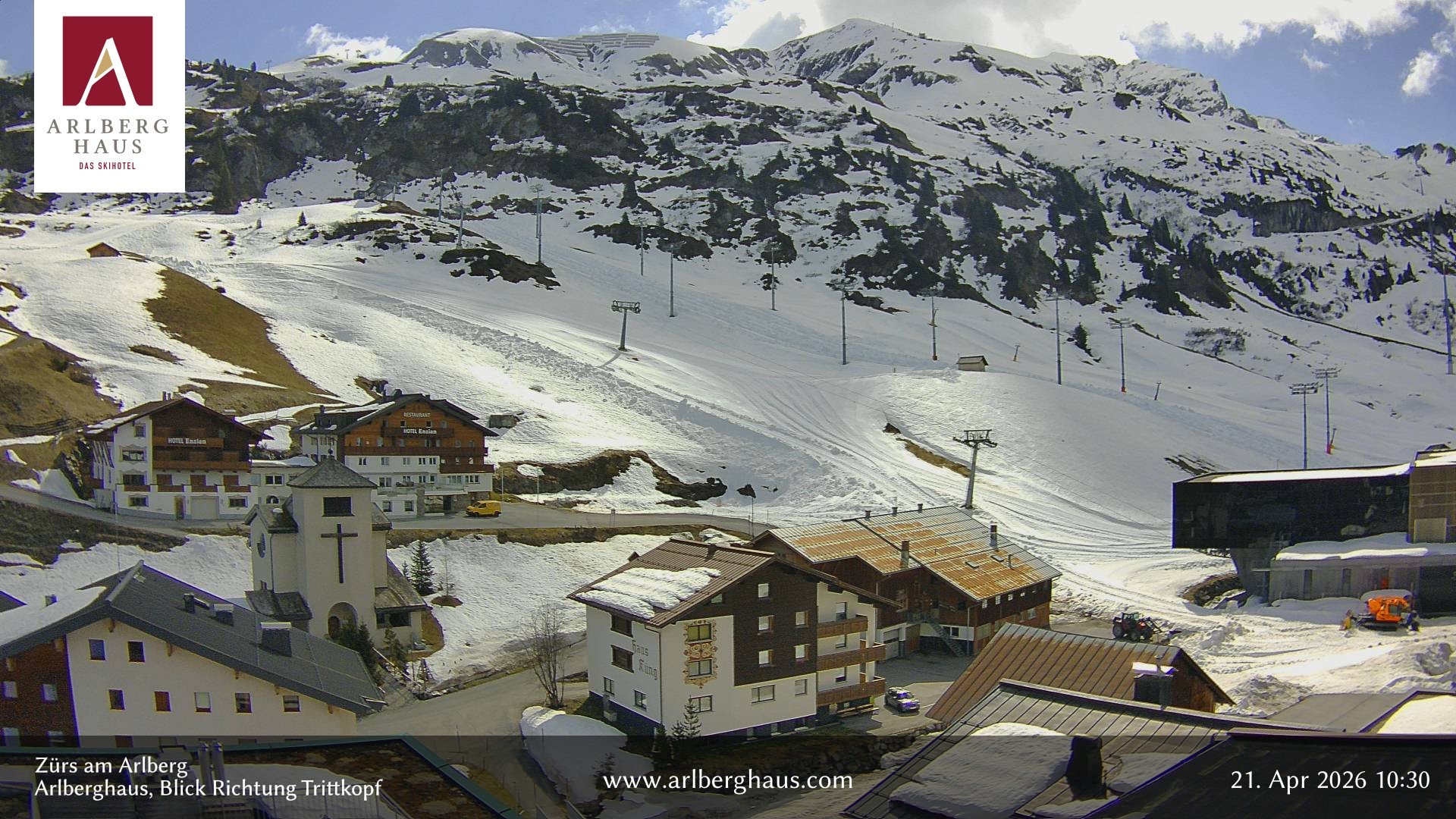 Archiv Foto Webcam Zürs: Hotel Arlberghaus