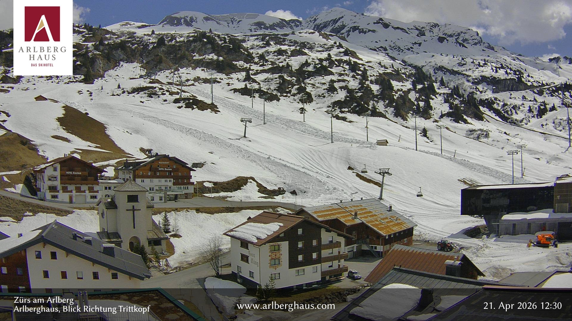 Archiv Foto Webcam Zürs: Hotel Arlberghaus