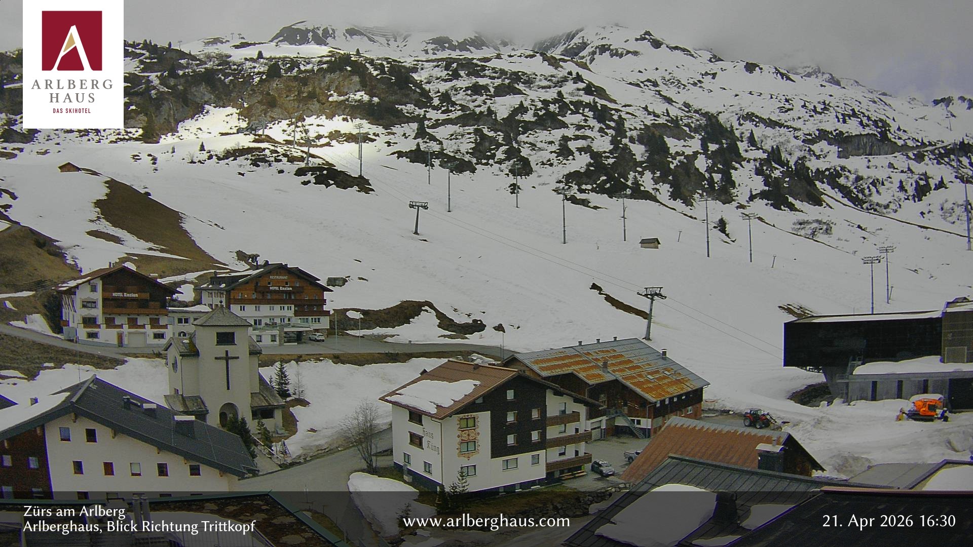 Archiv Foto Webcam Zürs: Hotel Arlberghaus