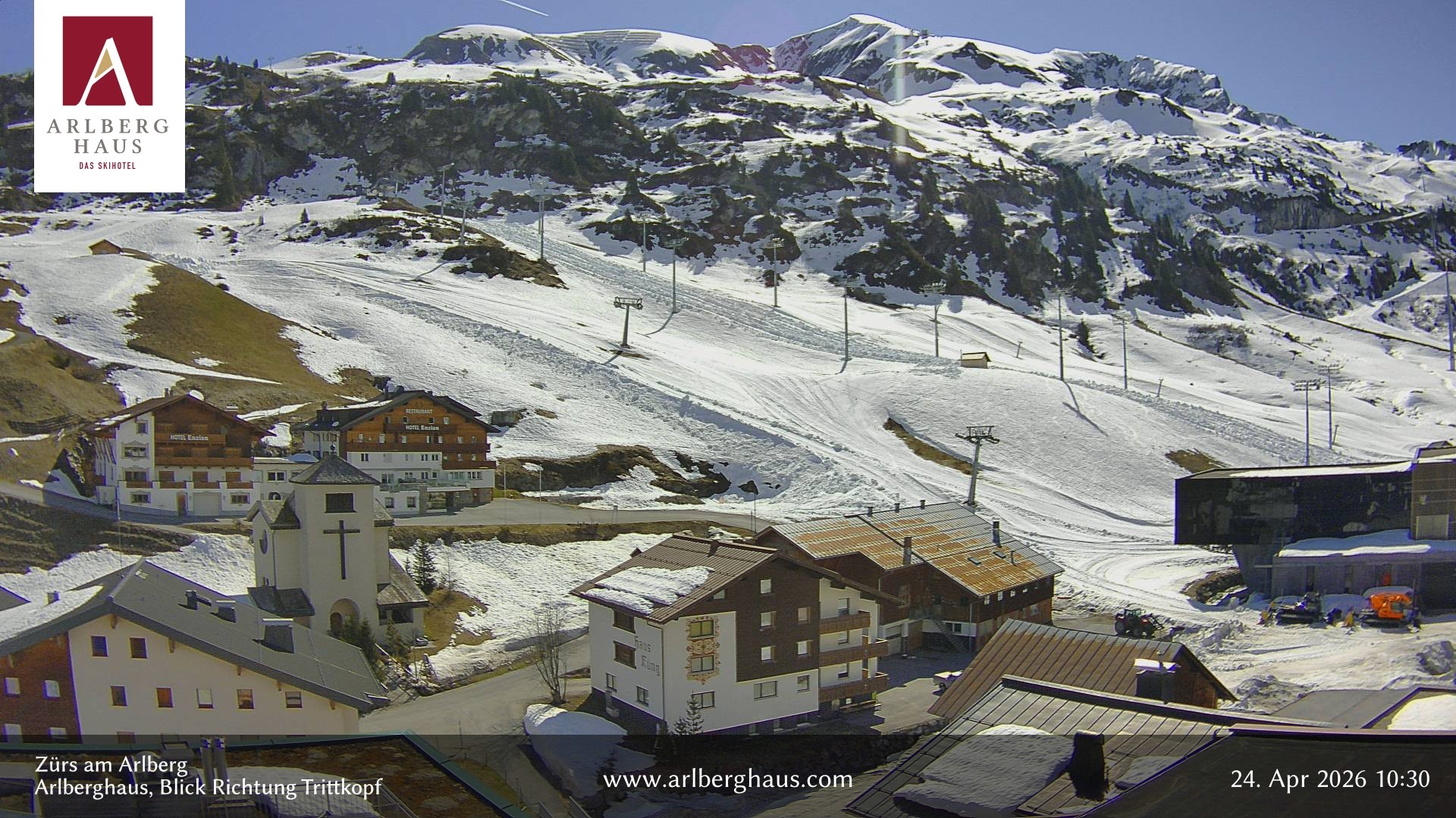 Archived image Webcam Arlberghaus at Zuers