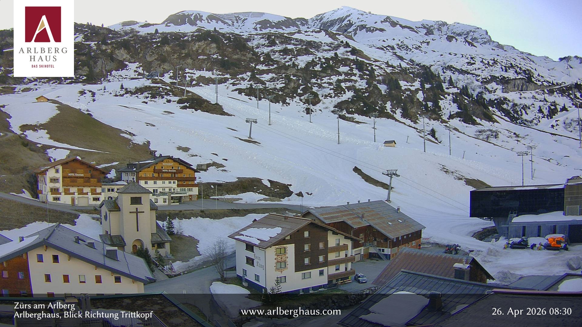 Archiv Foto Webcam Zürs: Hotel Arlberghaus
