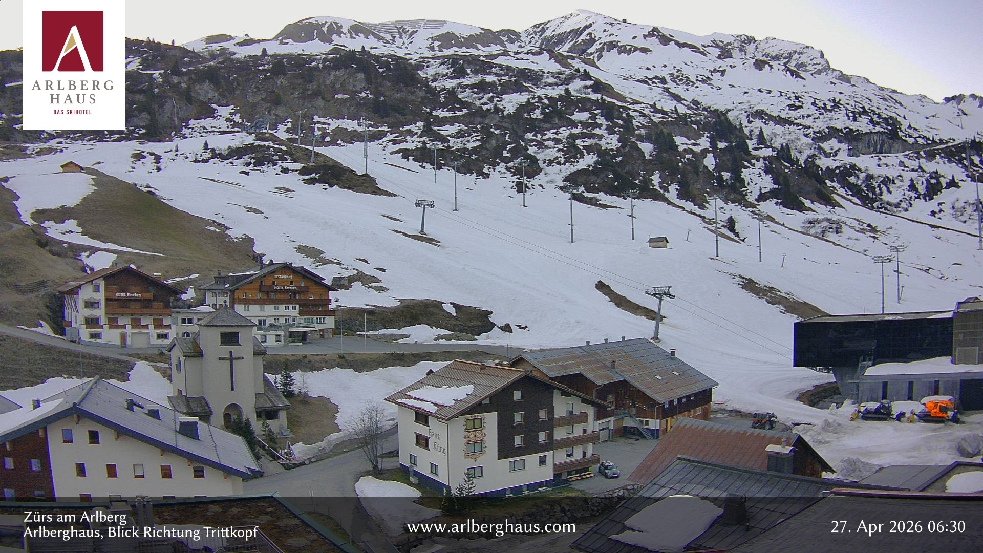 Archiv Foto Webcam Zürs: Hotel Arlberghaus
