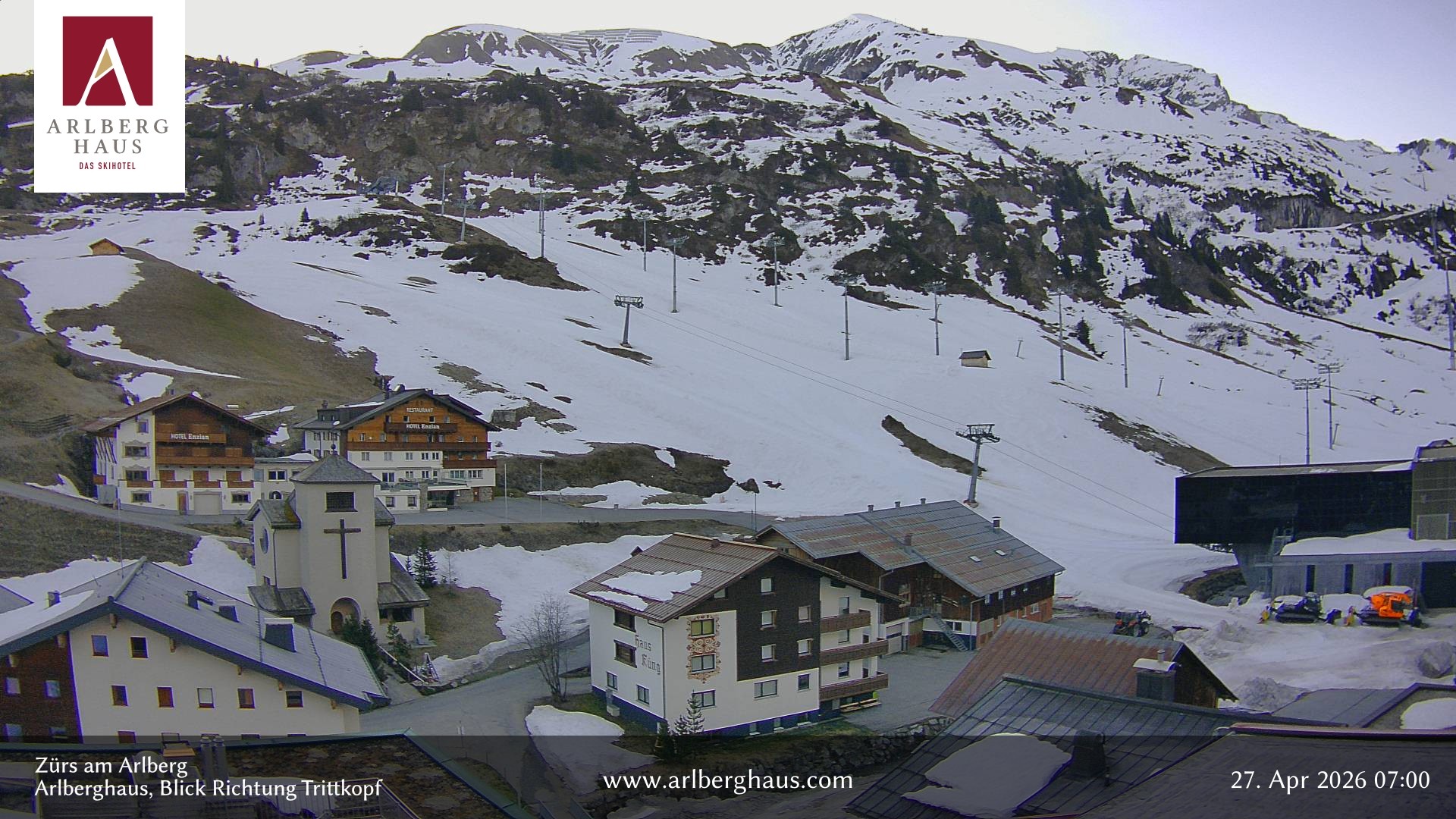 Archiv Foto Webcam Zürs: Hotel Arlberghaus