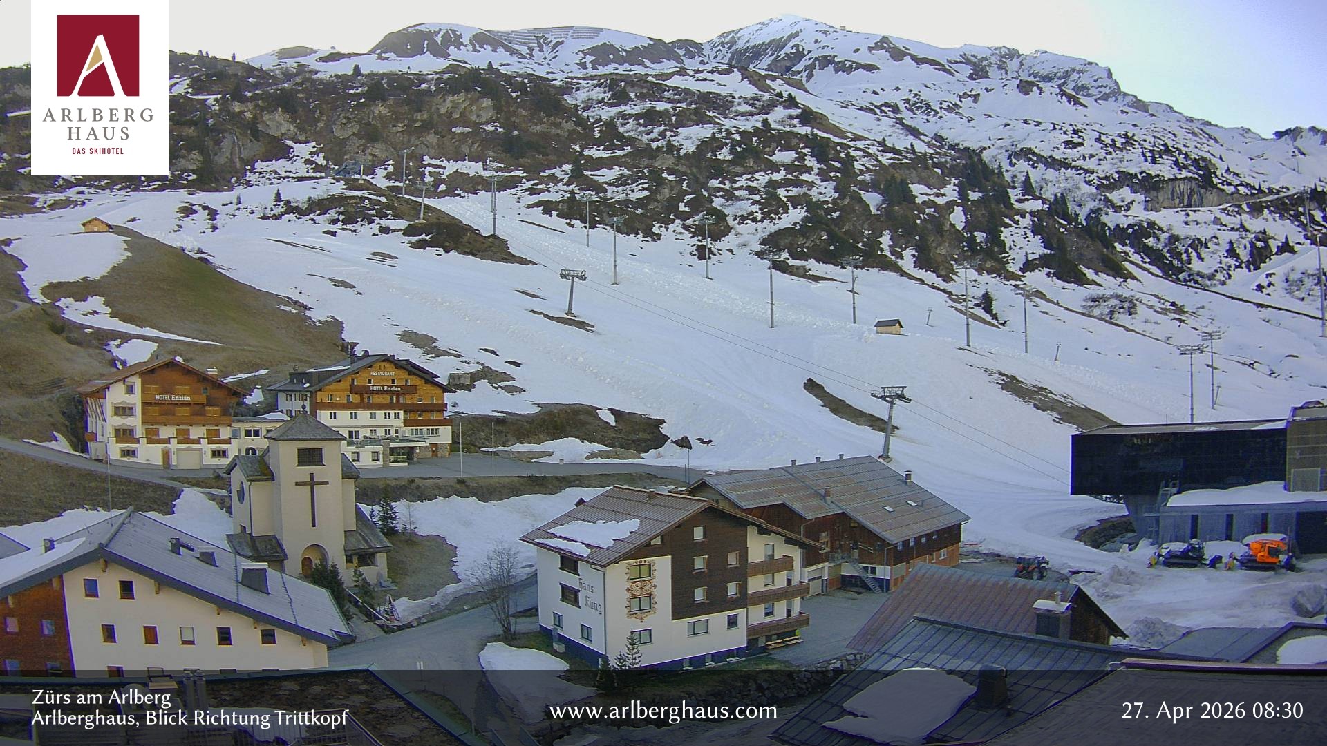 Archiv Foto Webcam Zürs: Hotel Arlberghaus