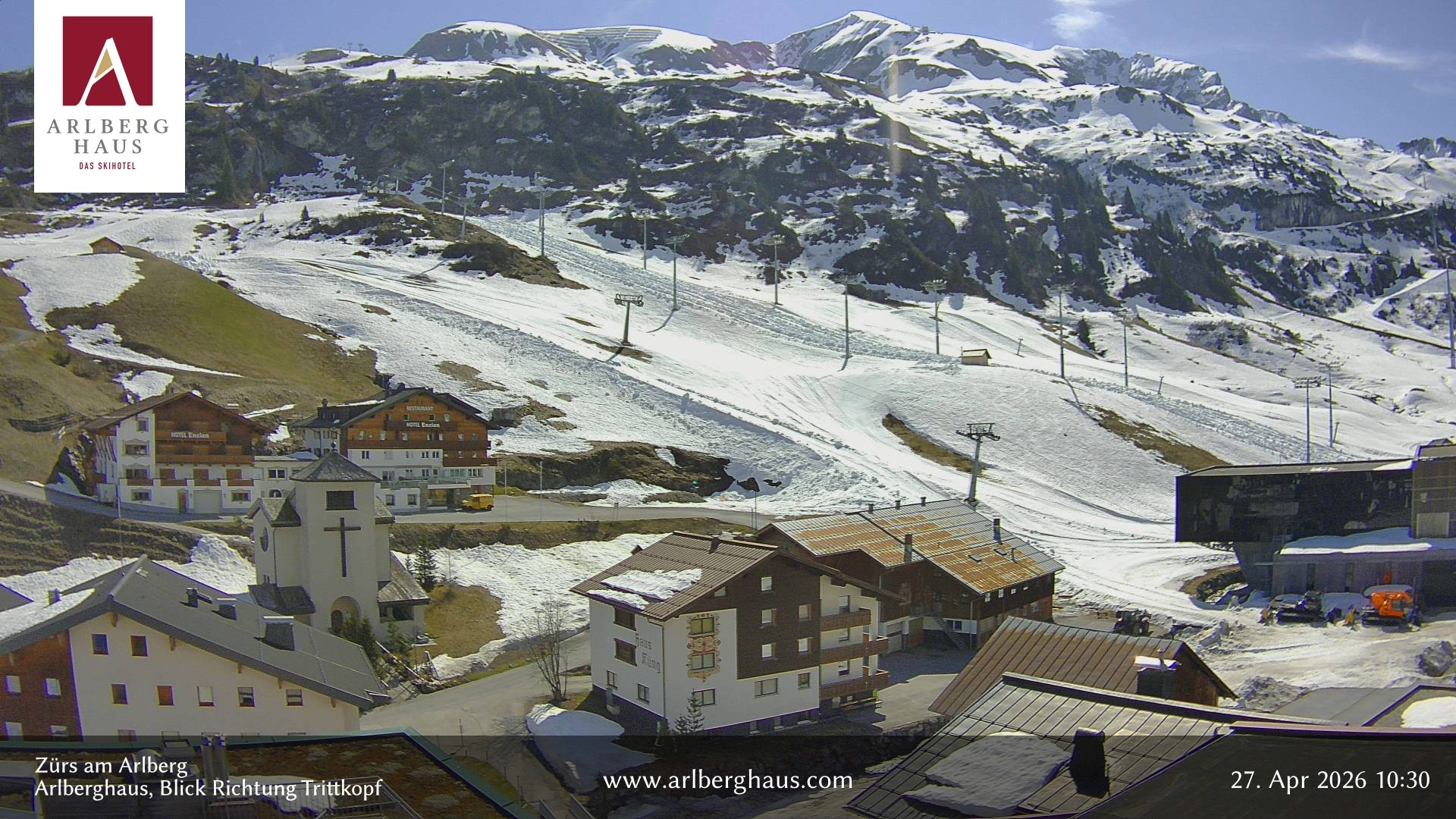 Archiv Foto Webcam Zürs: Hotel Arlberghaus