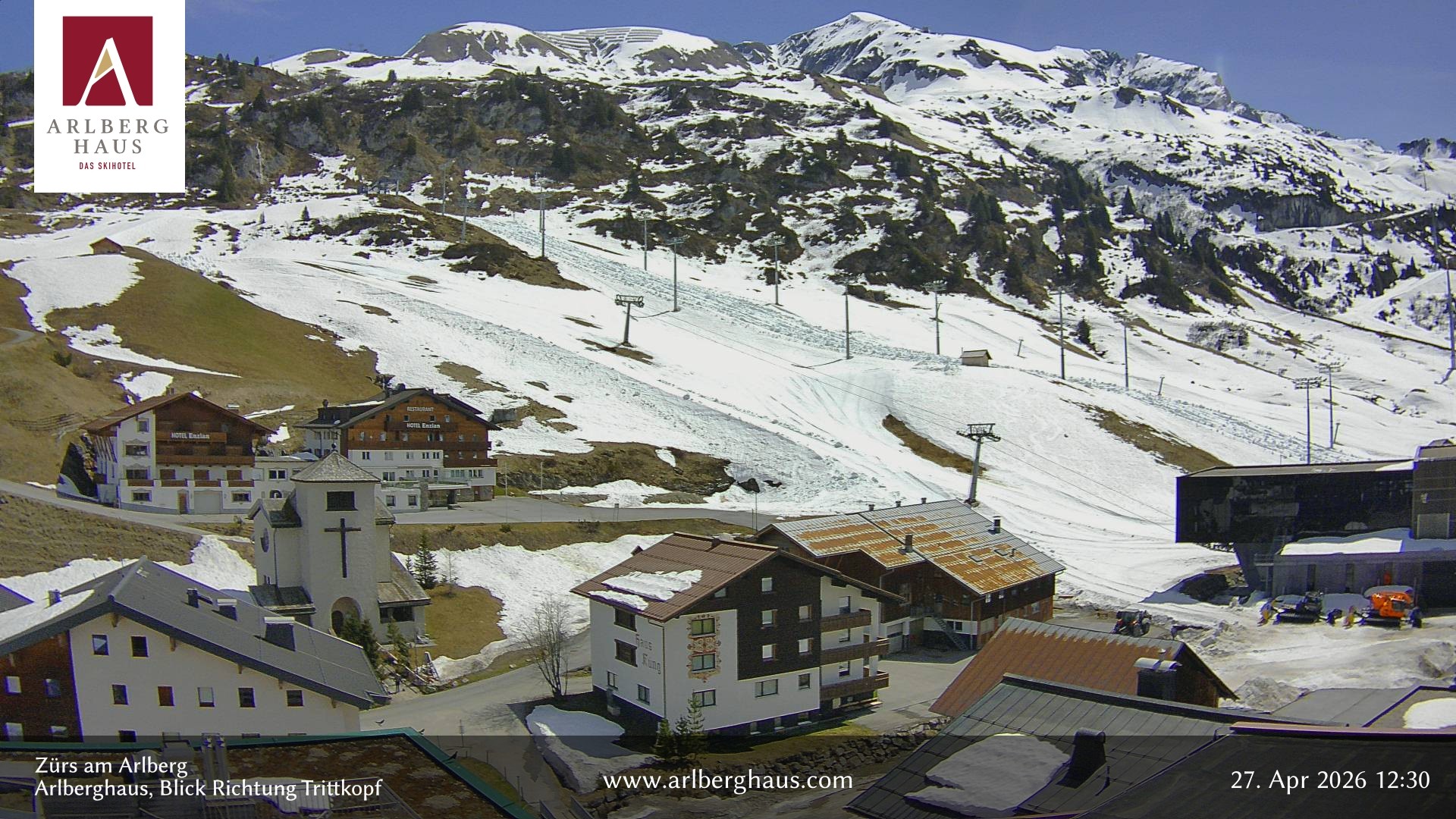 Archiv Foto Webcam Zürs: Hotel Arlberghaus