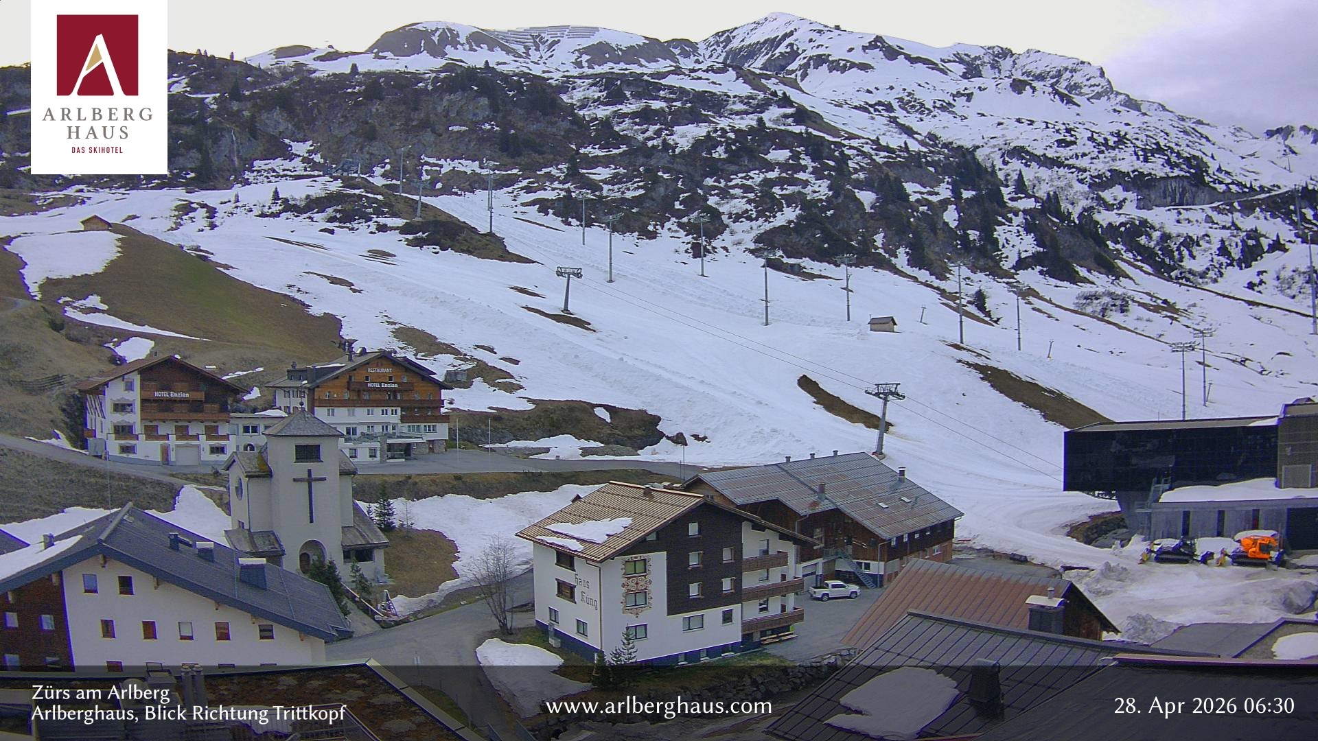 Archiv Foto Webcam Zürs: Hotel Arlberghaus