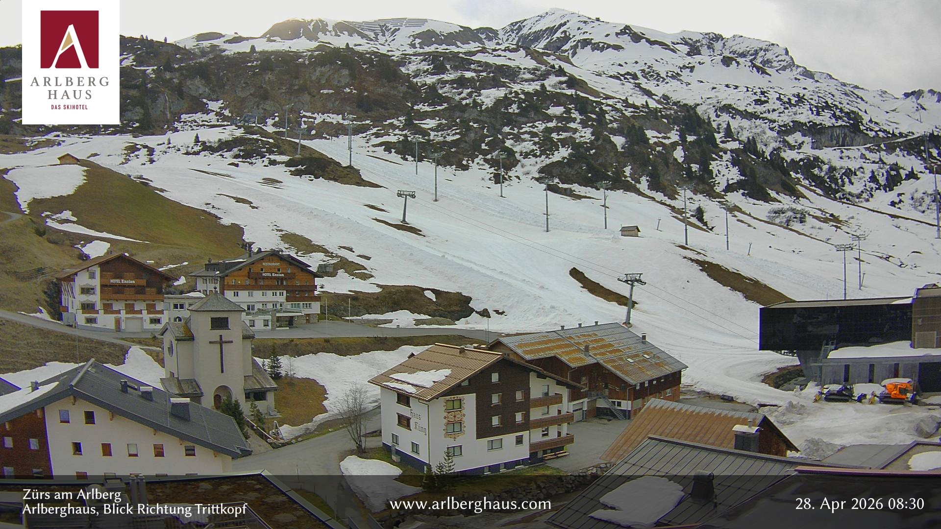 Archiv Foto Webcam Zürs: Hotel Arlberghaus