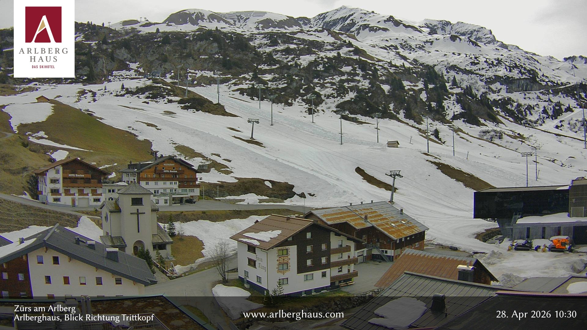 Archiv Foto Webcam Zürs: Hotel Arlberghaus