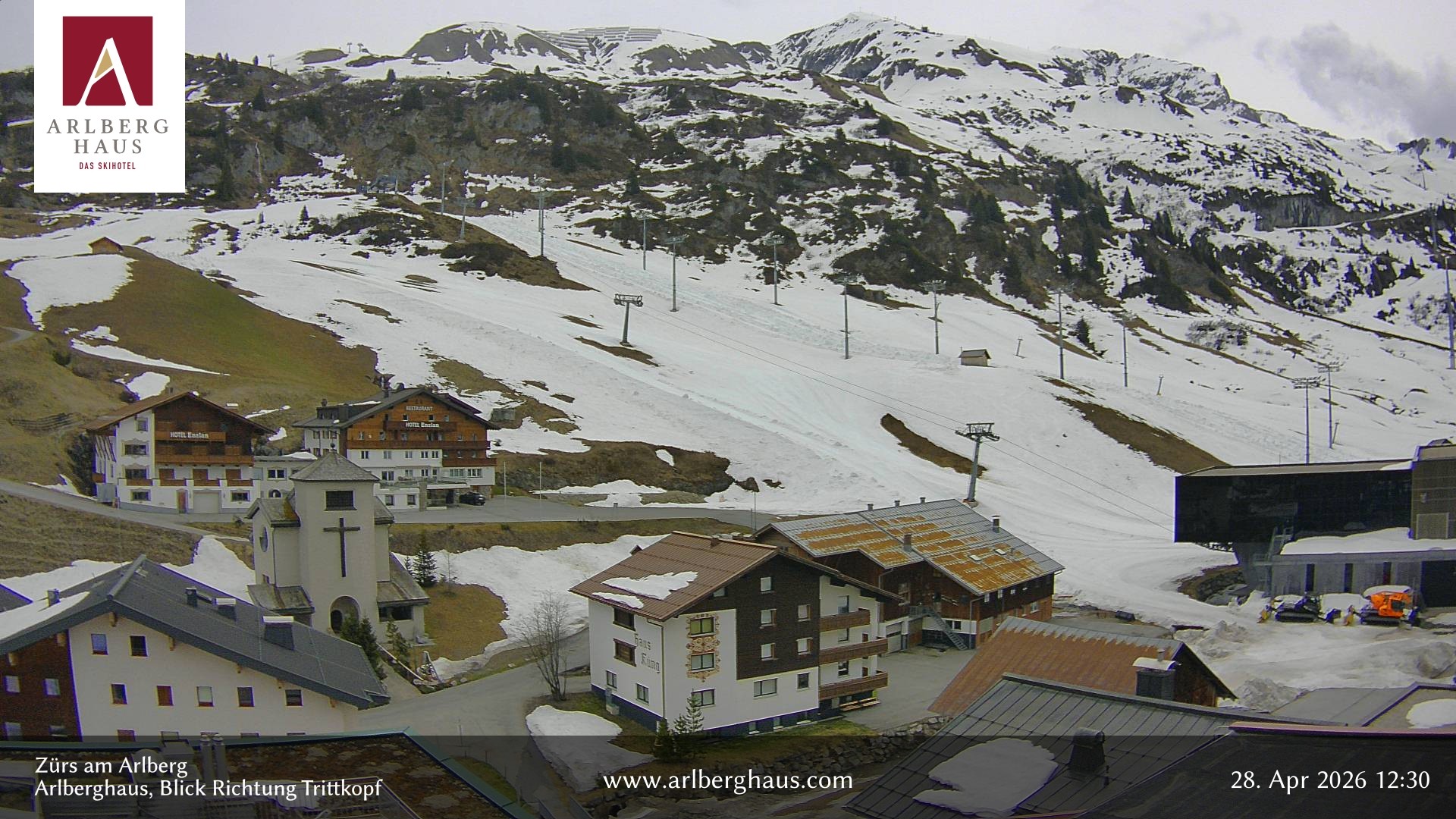 Archived image Webcam Arlberghaus at Zuers