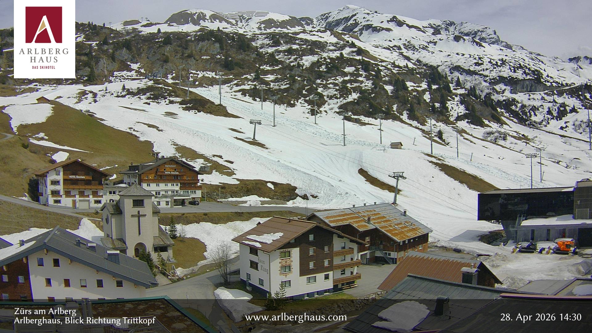 Archiv Foto Webcam Zürs: Hotel Arlberghaus