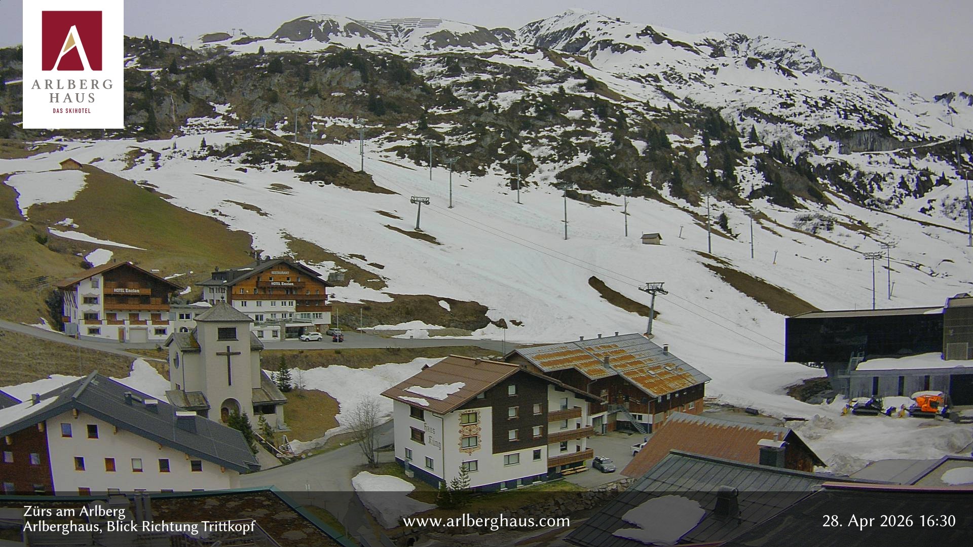 Archiv Foto Webcam Zürs: Hotel Arlberghaus