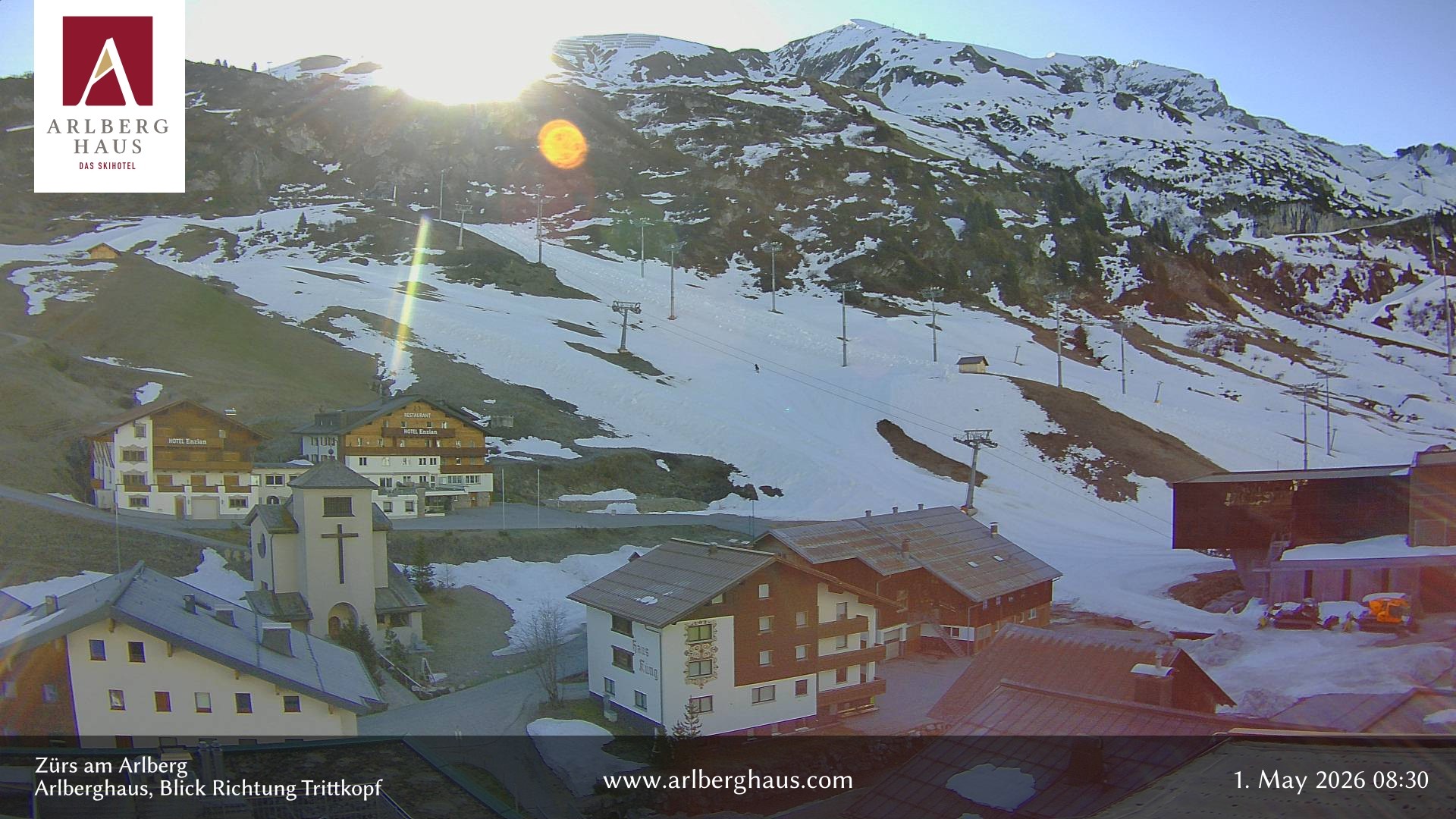 Archiv Foto Webcam Zürs: Hotel Arlberghaus