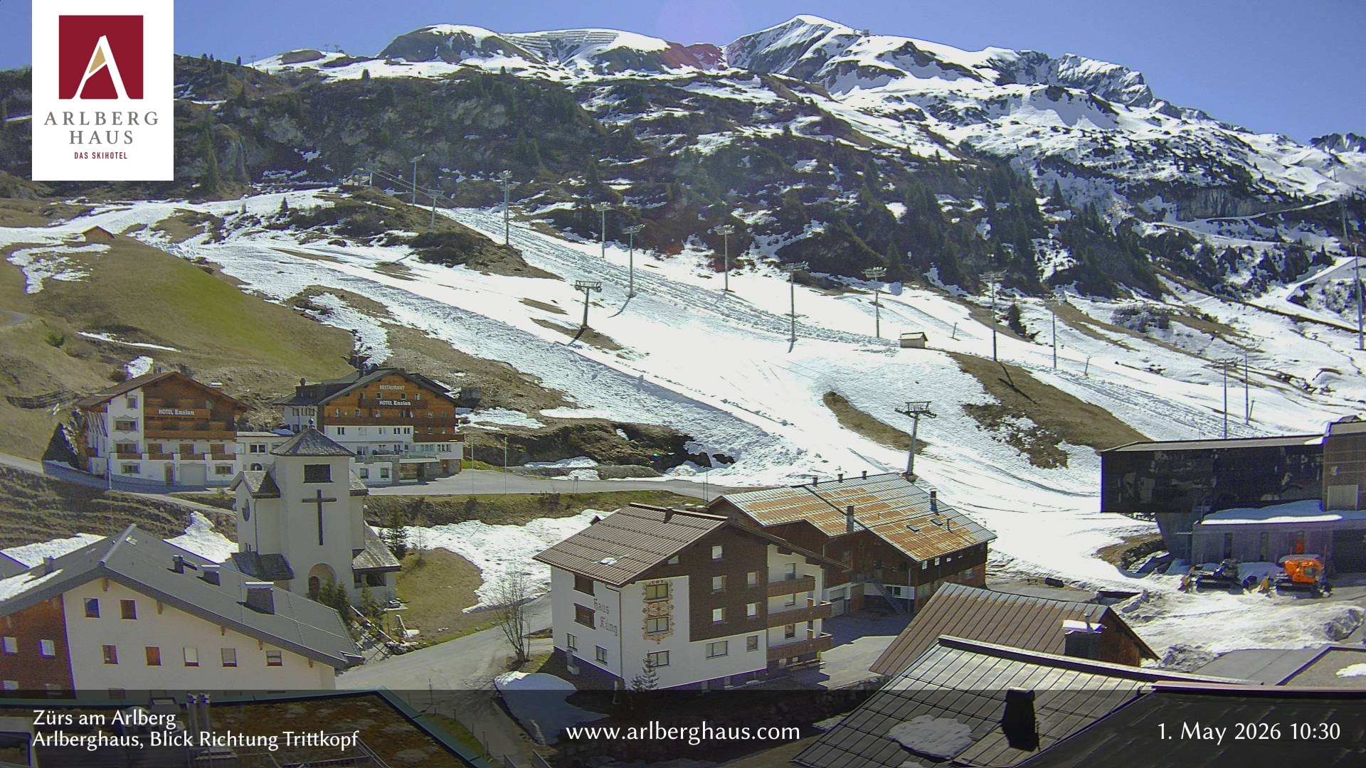 Archiv Foto Webcam Zürs: Hotel Arlberghaus