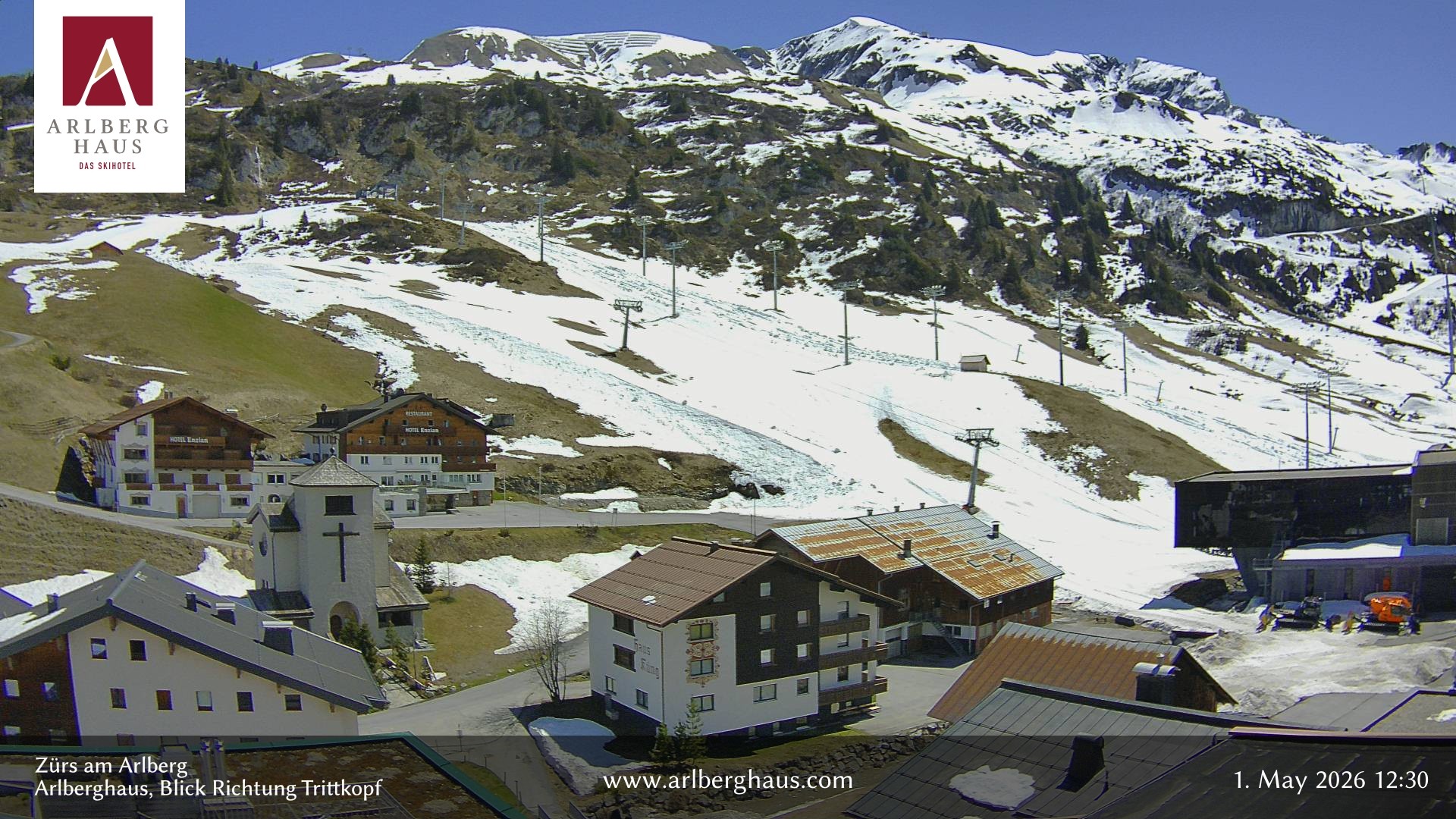 Archiv Foto Webcam Zürs: Hotel Arlberghaus