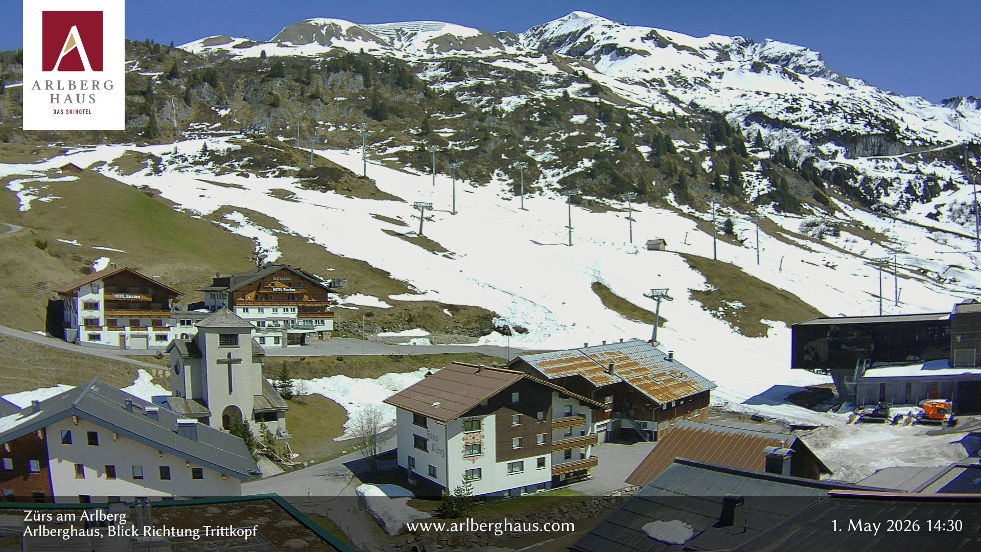 Archived image Webcam Arlberghaus at Zuers