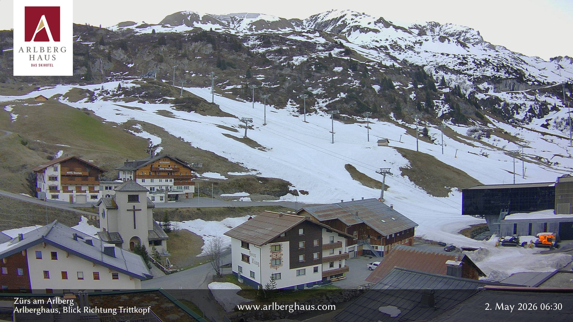 Archived image Webcam Arlberghaus at Zuers