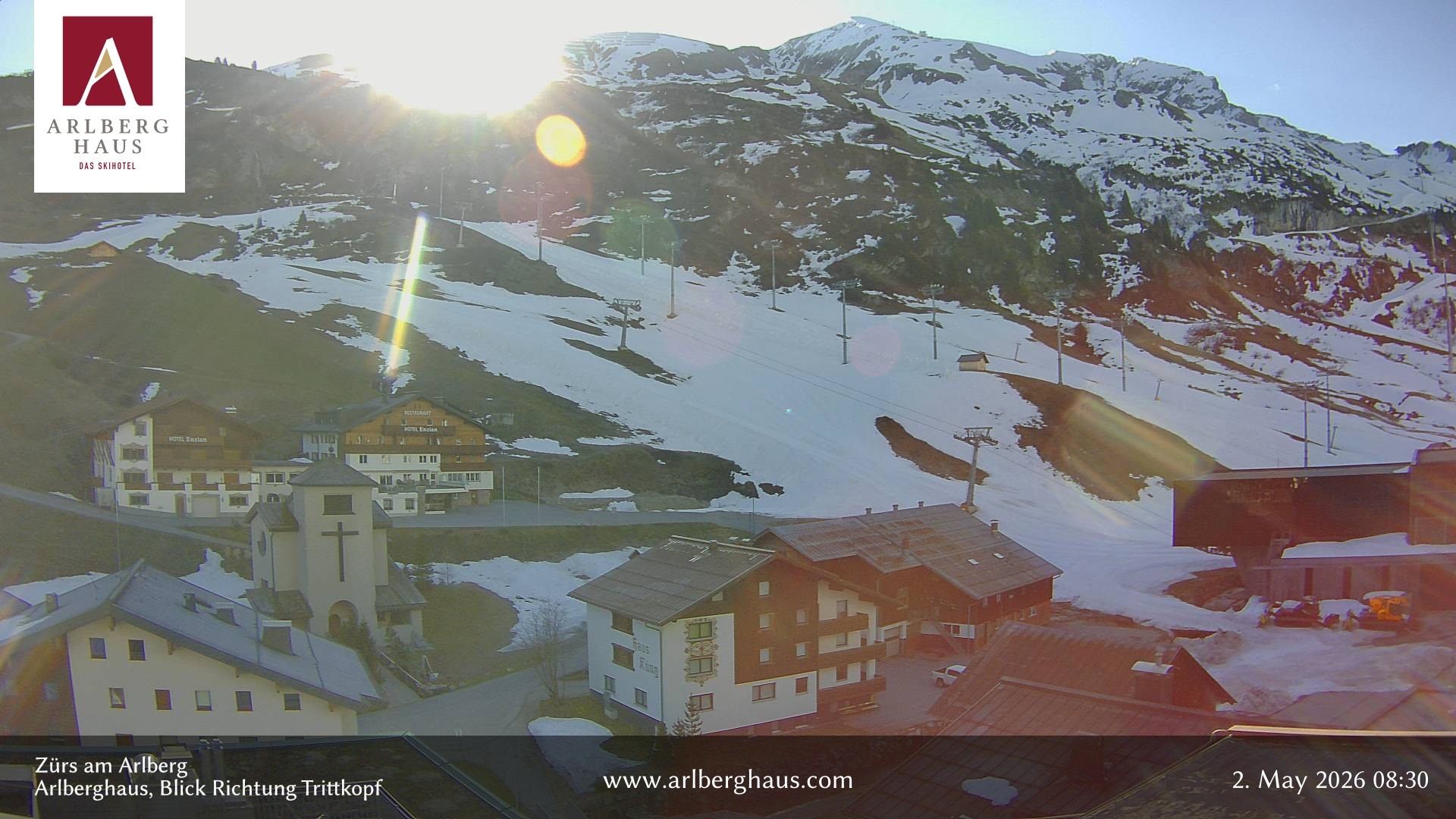 Archived image Webcam Arlberghaus at Zuers