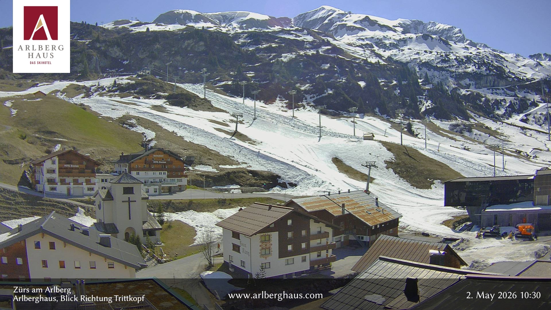 Archived image Webcam Arlberghaus at Zuers