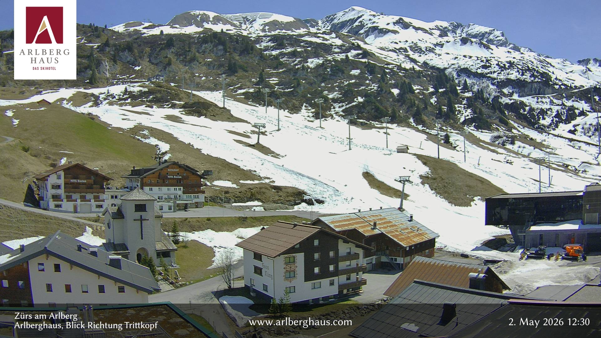 Archived image Webcam Arlberghaus at Zuers