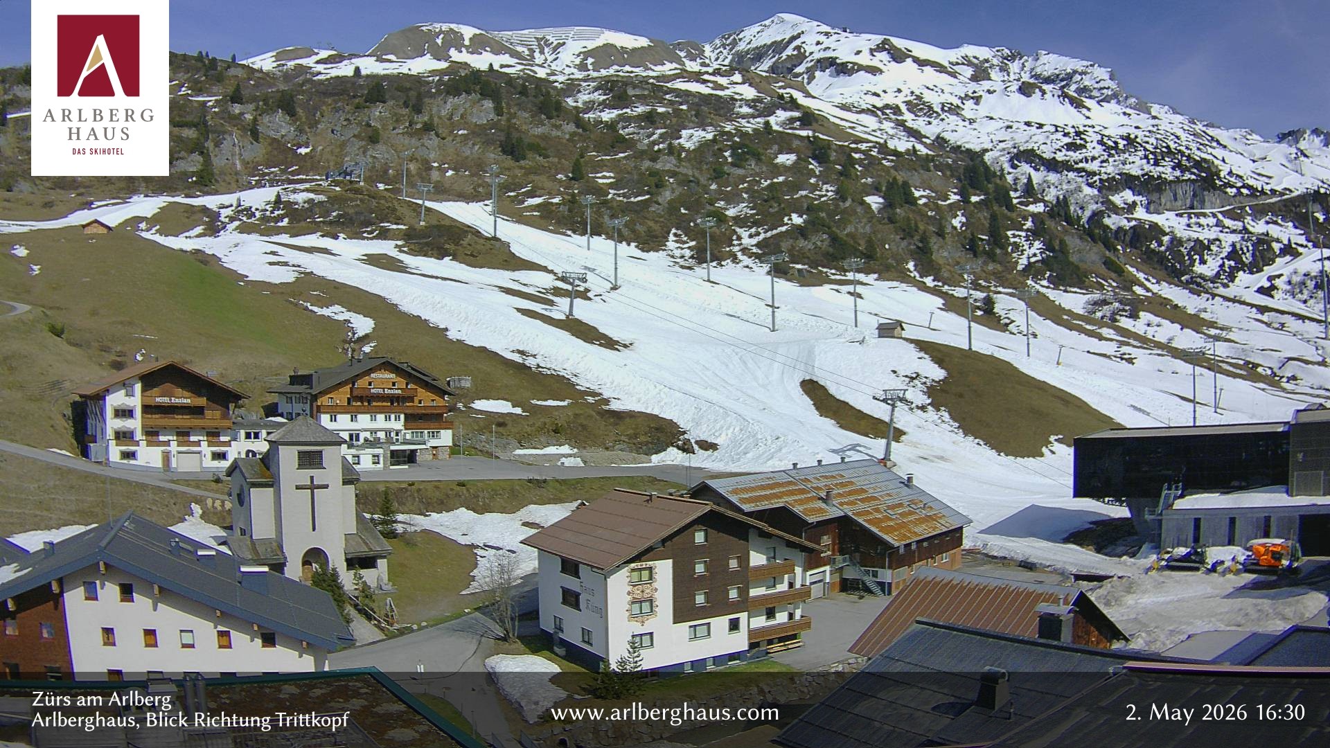 Archived image Webcam Arlberghaus at Zuers