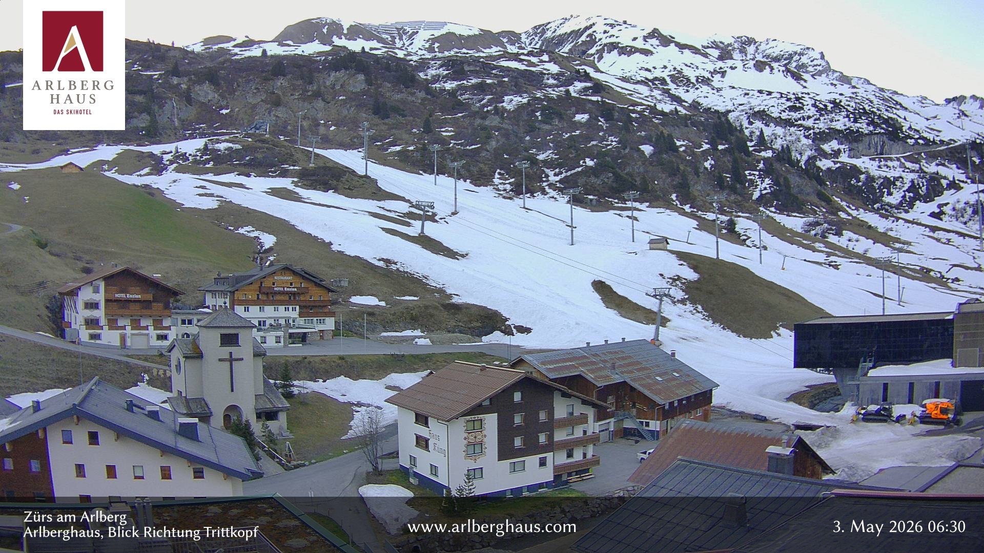 Archiv Foto Webcam Zürs: Hotel Arlberghaus