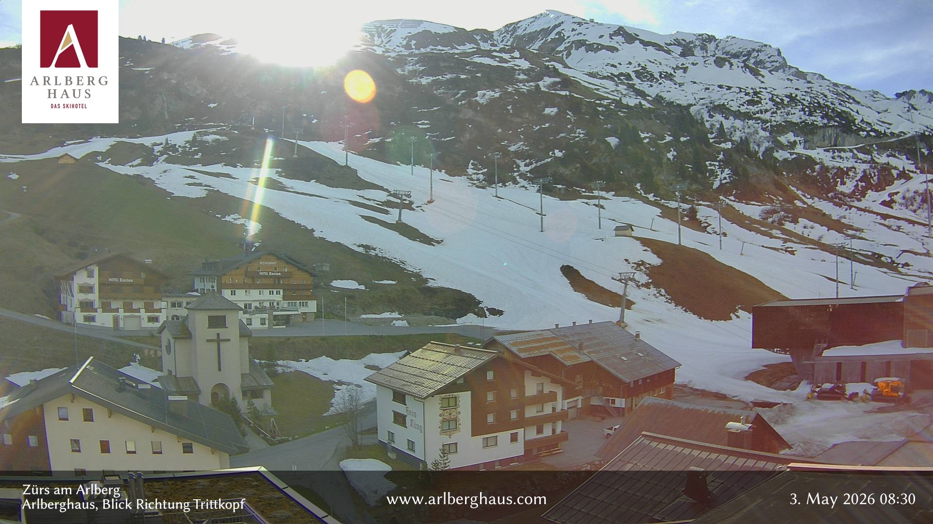 Archiv Foto Webcam Zürs: Hotel Arlberghaus
