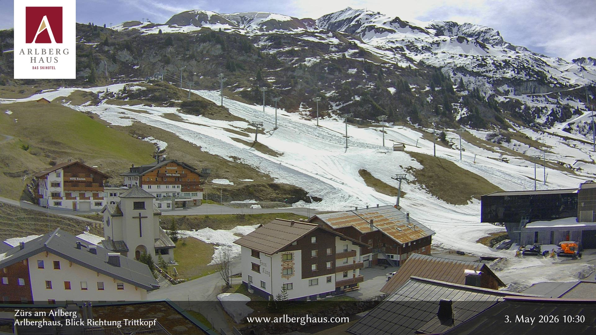 Archiv Foto Webcam Zürs: Hotel Arlberghaus