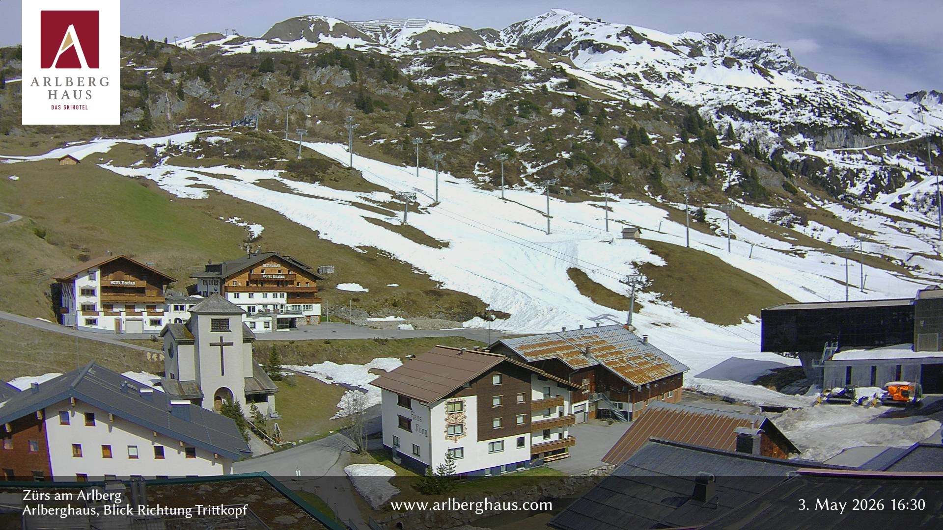 Archiv Foto Webcam Zürs: Hotel Arlberghaus