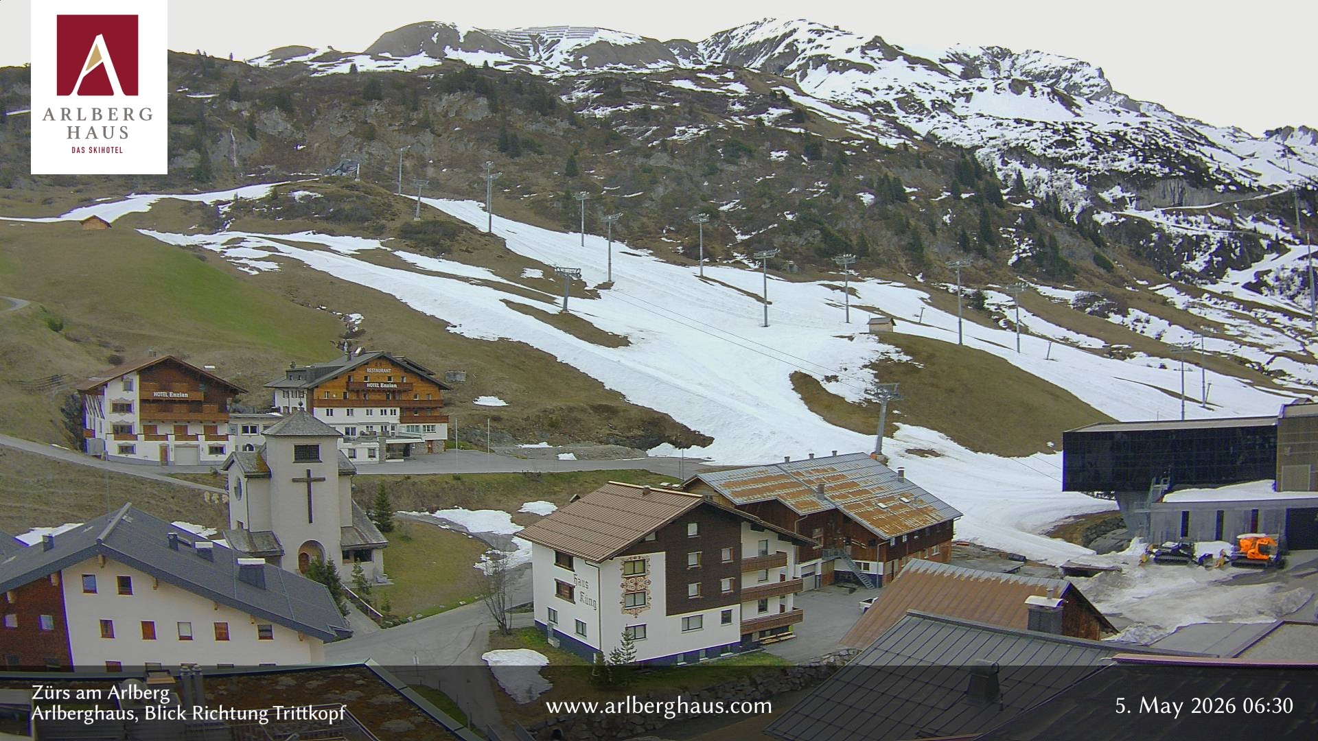 Archiv Foto Webcam Zürs: Hotel Arlberghaus