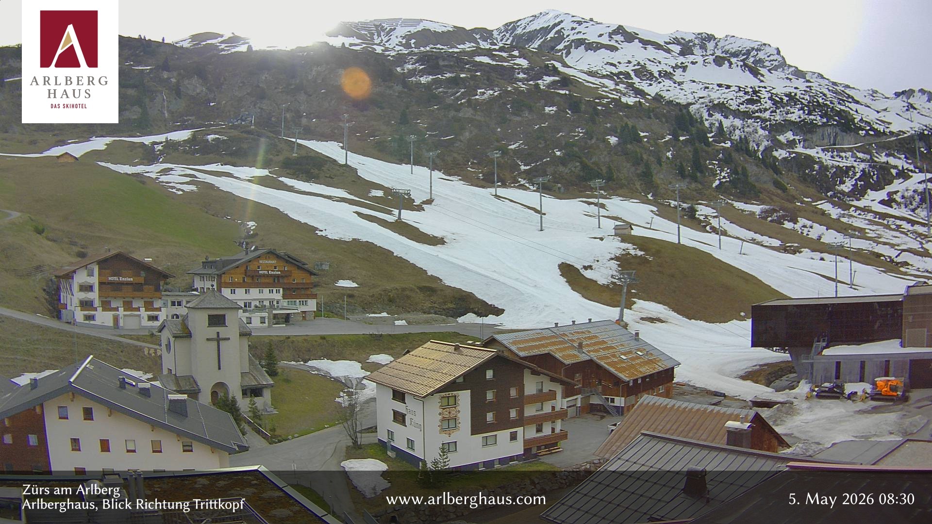 Archived image Webcam Arlberghaus at Zuers
