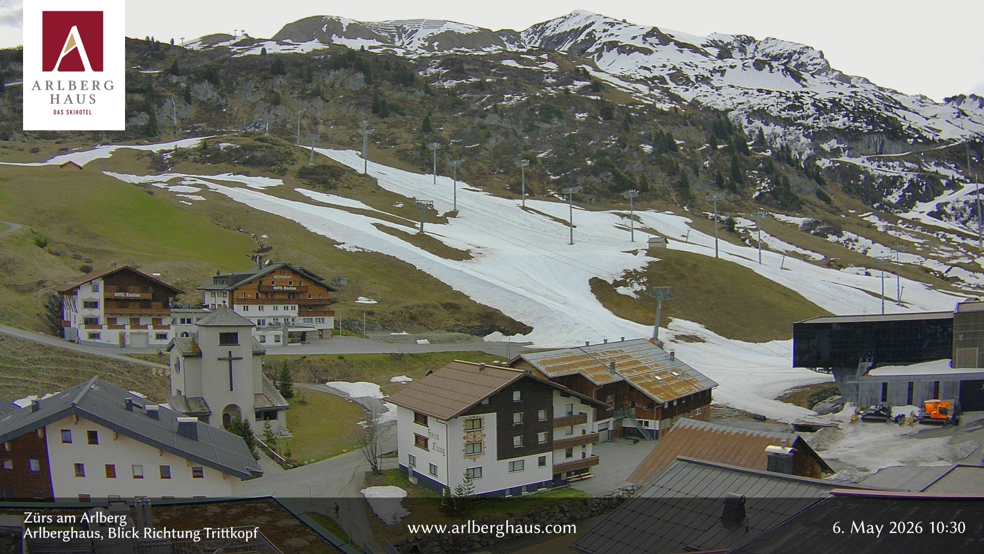 Archiv Foto Webcam Zürs: Hotel Arlberghaus