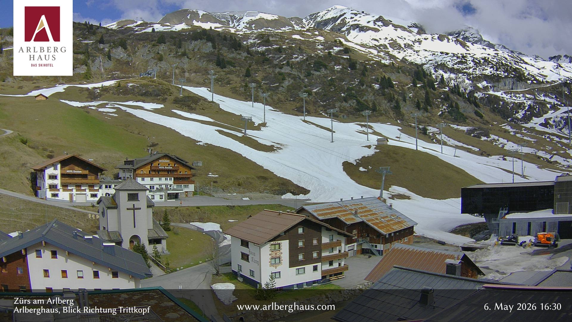 Archiv Foto Webcam Zürs: Hotel Arlberghaus