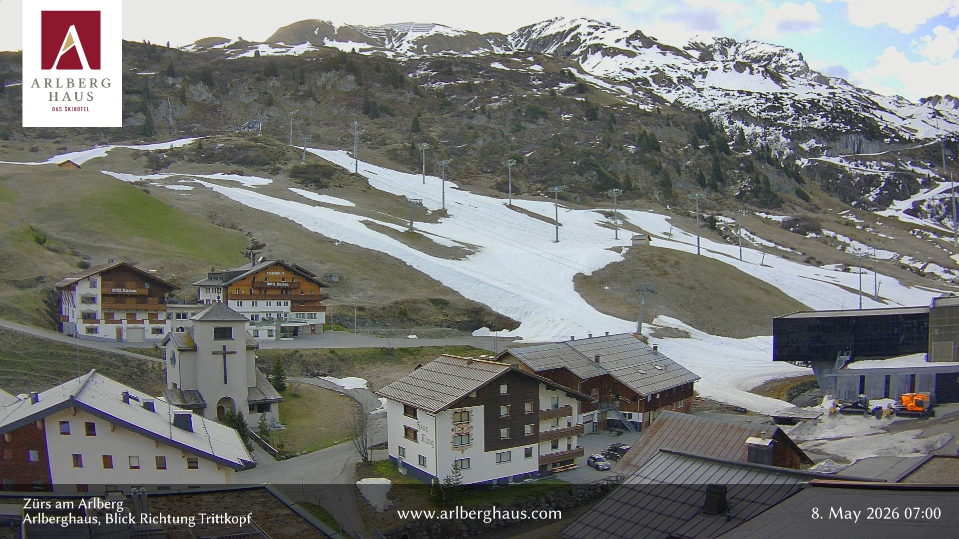 Archiv Foto Webcam Zürs: Hotel Arlberghaus