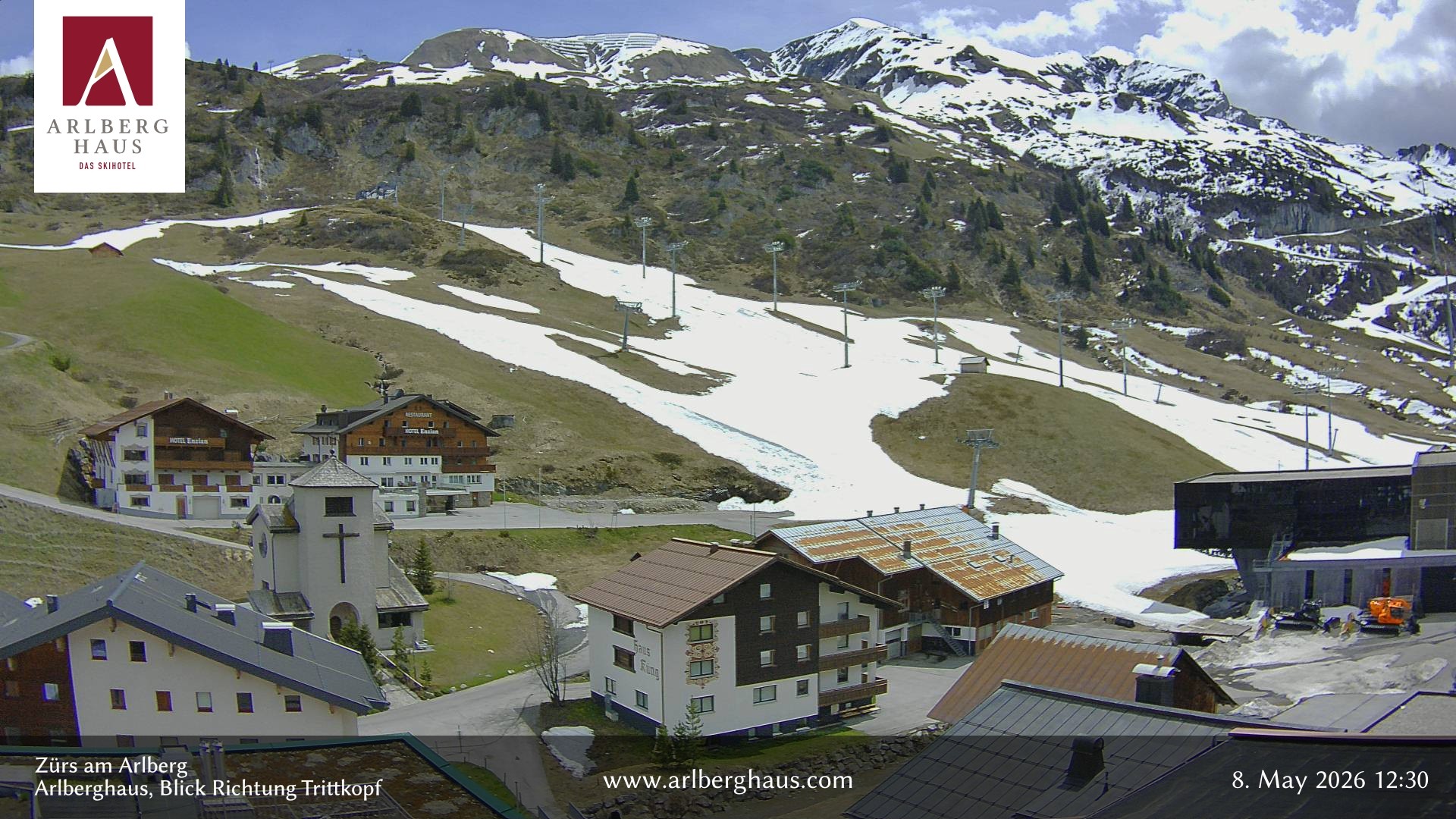 Archiv Foto Webcam Zürs: Hotel Arlberghaus